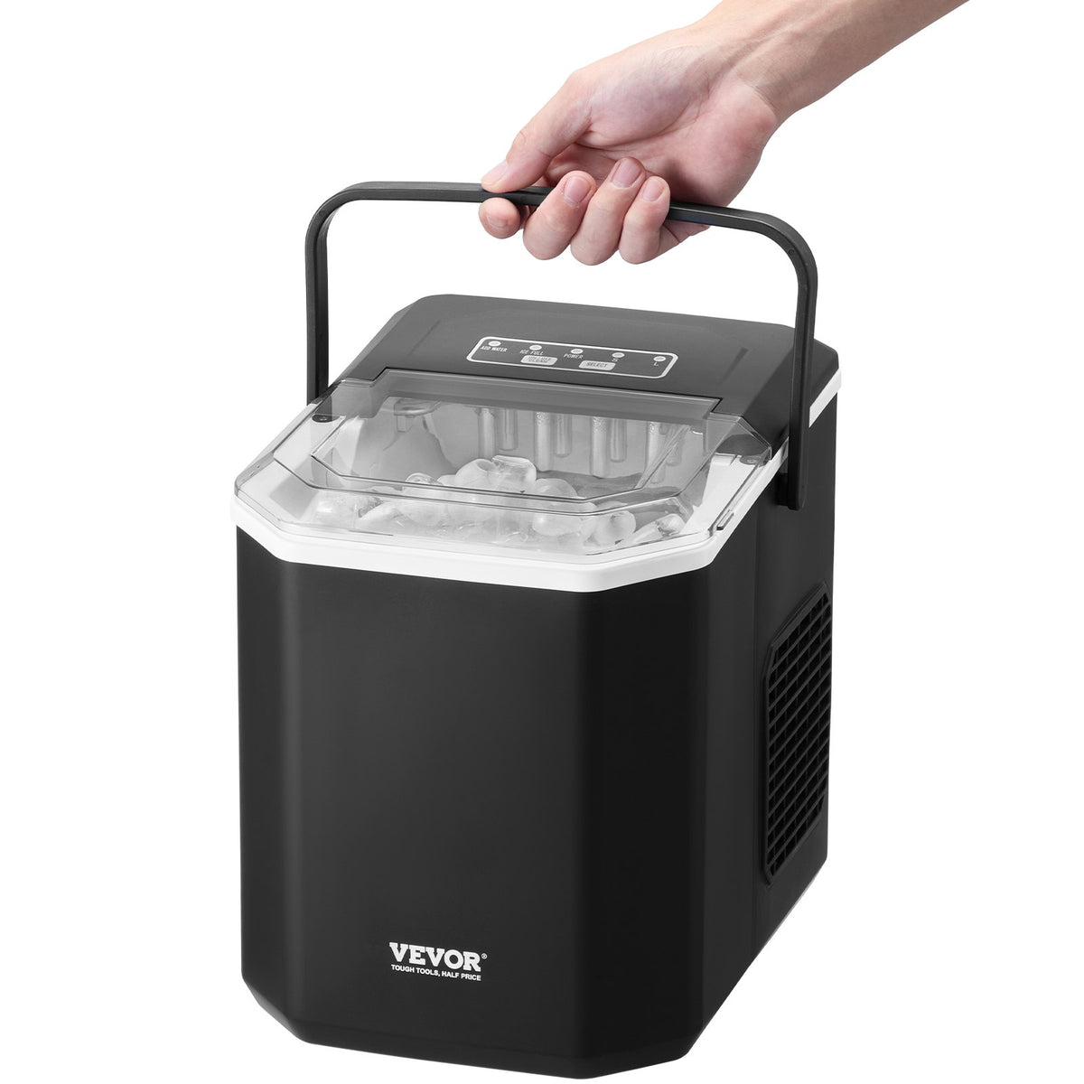 Portable Countertop Ice Maker, 26Lbs/24H Self-Cleaning with Scoop and Basket