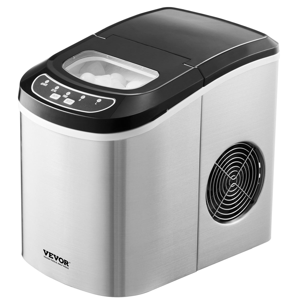 Countertop Ice Maker, 33lbs/24H 9-Cube Quick Self-Cleaning Portable with Scoop