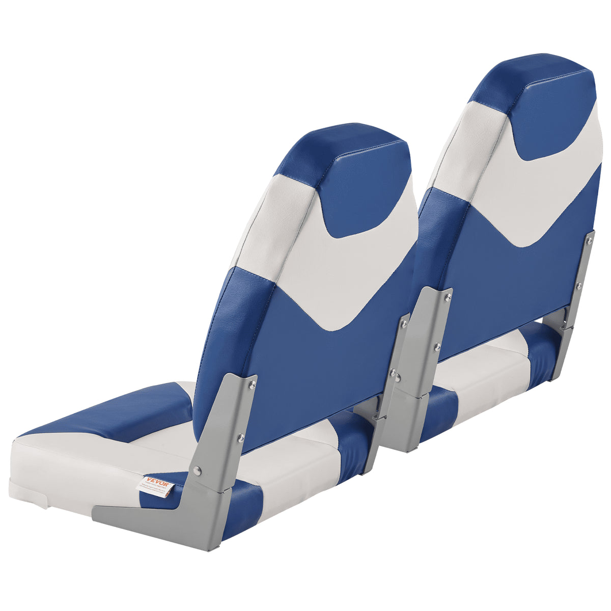 Boat Seats 555mm High Back Folding Captain Chairs Thick Sponge Padding 2-Pack
