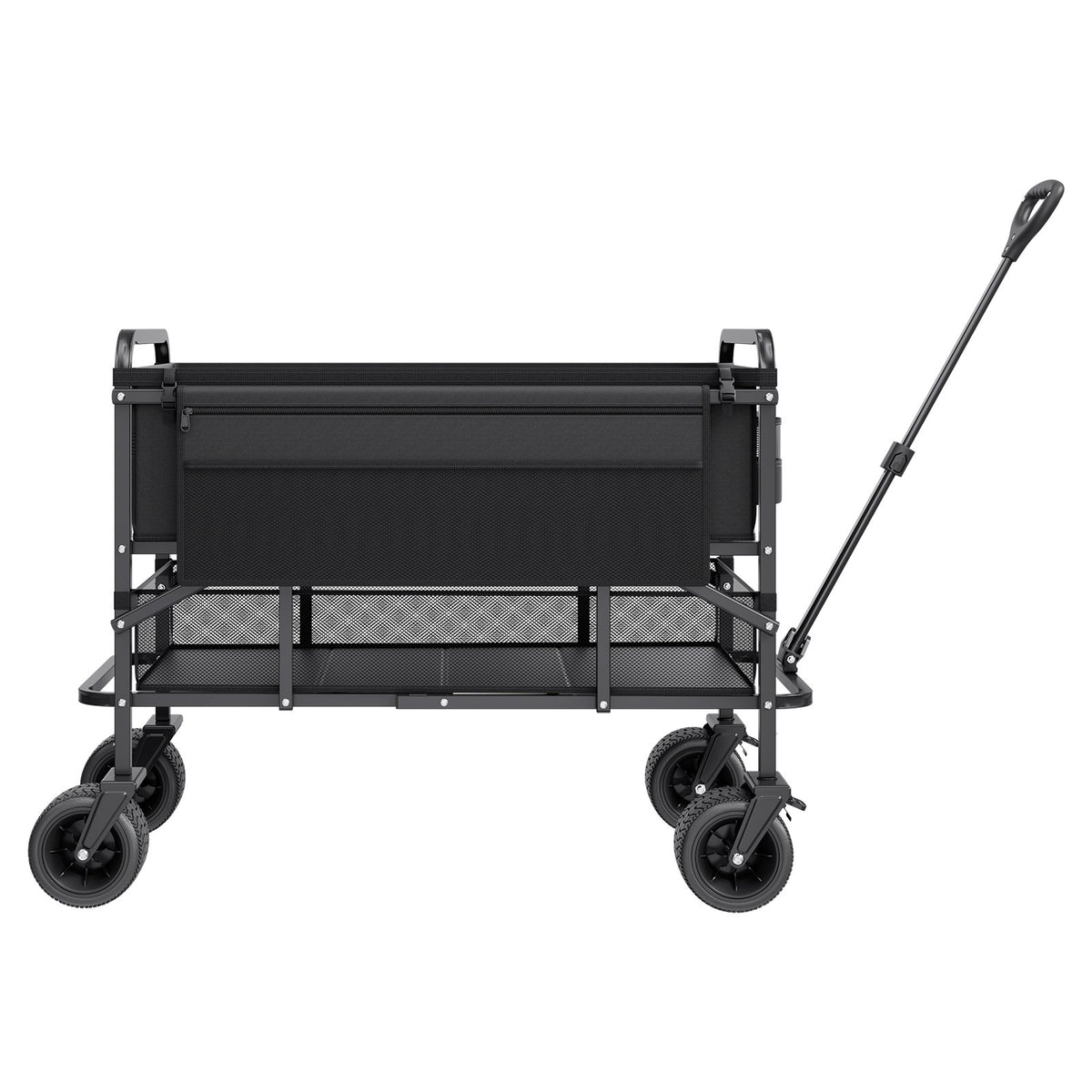 Double Decker Collapsible Wagon 400L HD Folding Cart 450lbs All-Terrain Outdoor