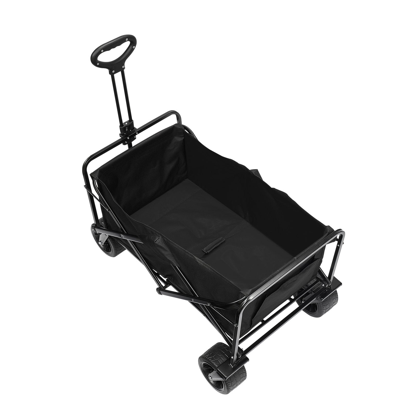 Folding Wagon Collapsible All-Terrain Beach Cart Drink Holders 350lbs