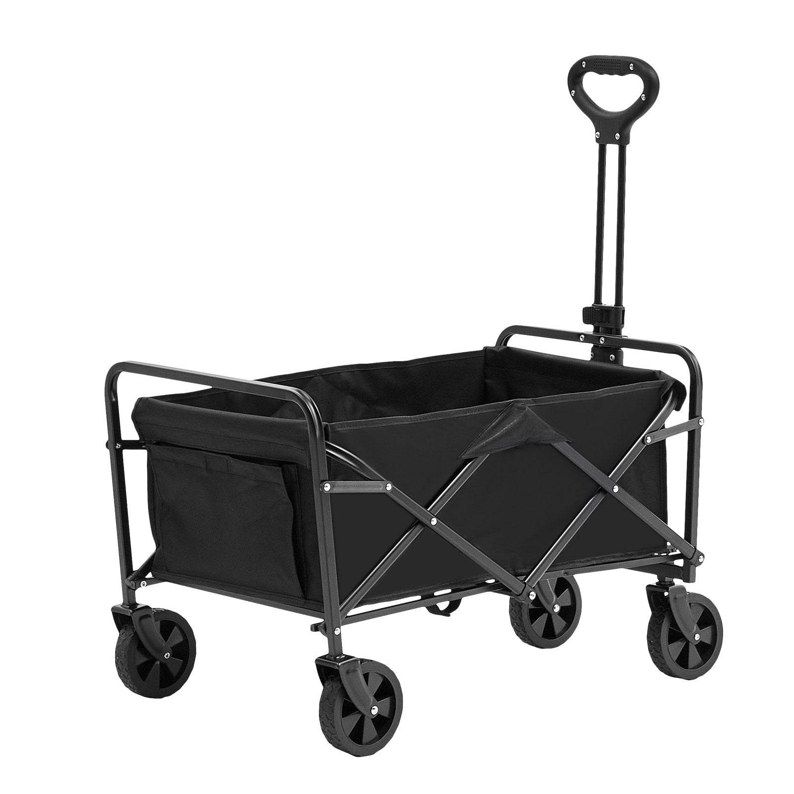 Folding Wagon Collapsible All-Terrain Grass Cart Drink Holders 220lbs