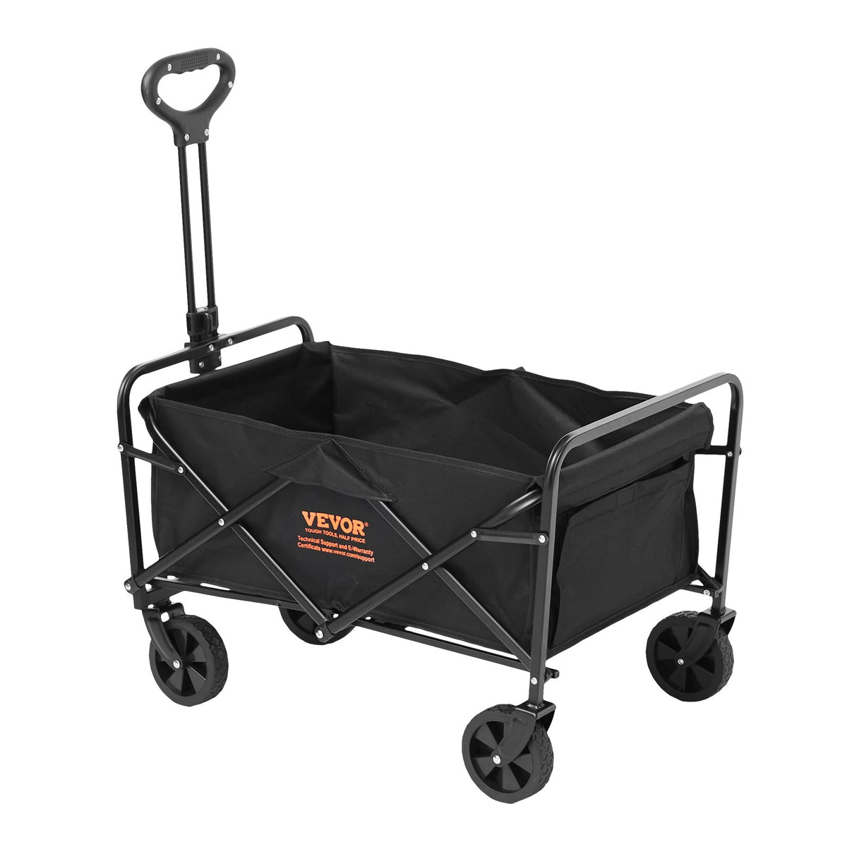 Folding Wagon Collapsible All-Terrain Grass Cart Drink Holders 220lbs