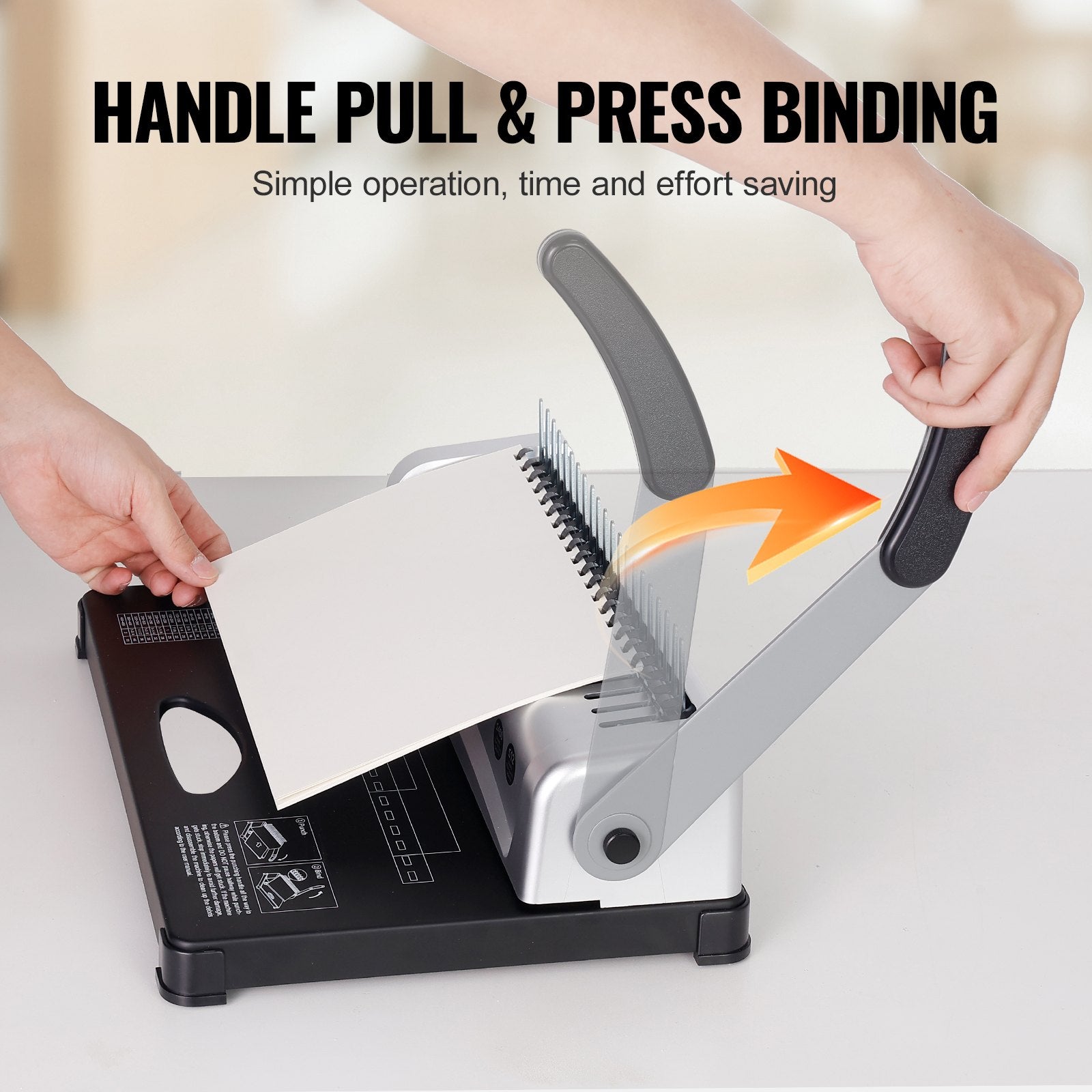 Binding Machine 21-Holes, 450 Sheets Comb Book Binder with 100 3/8" Spines