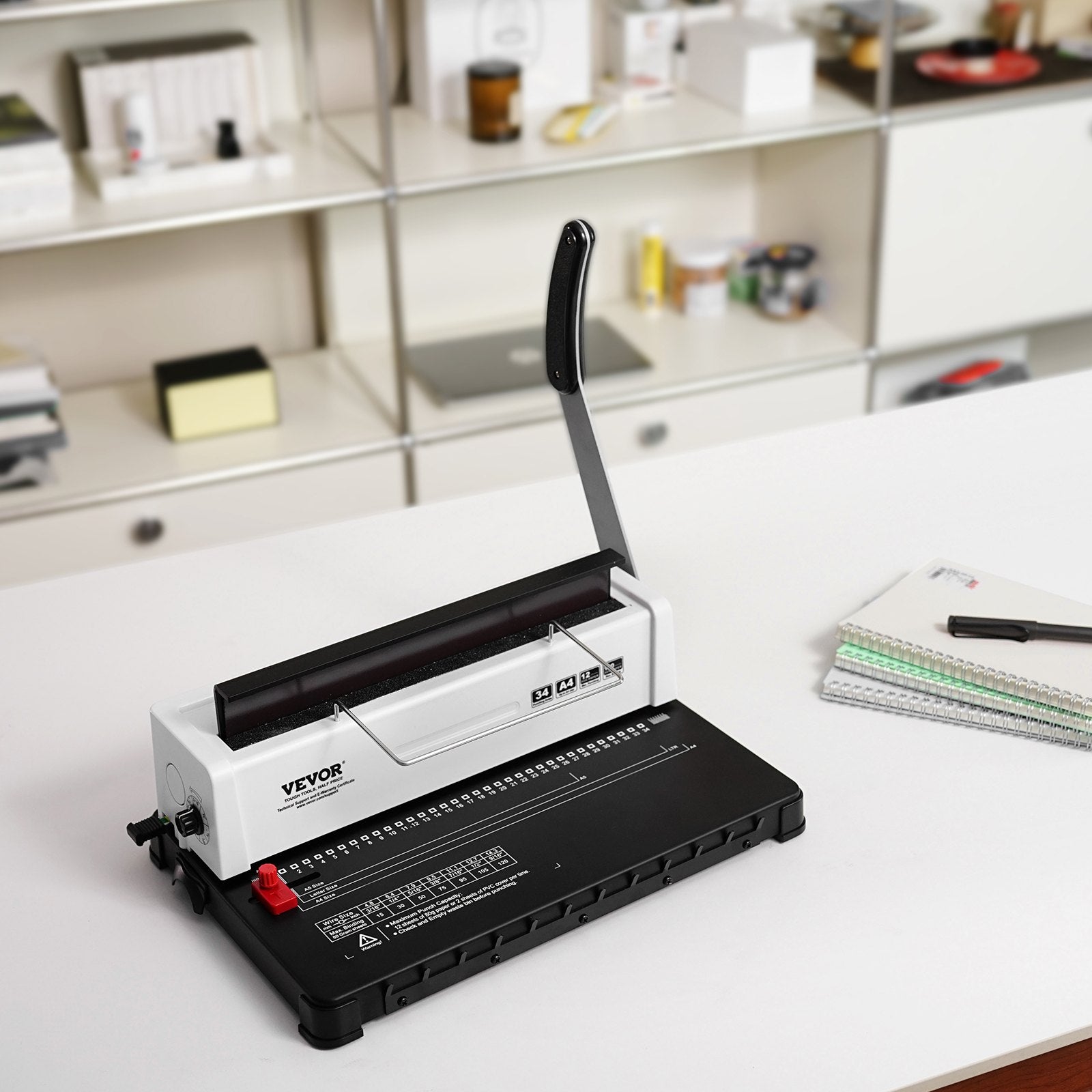 Manual Coil Spiral Binding Machine 34-Holes 120 Sheets