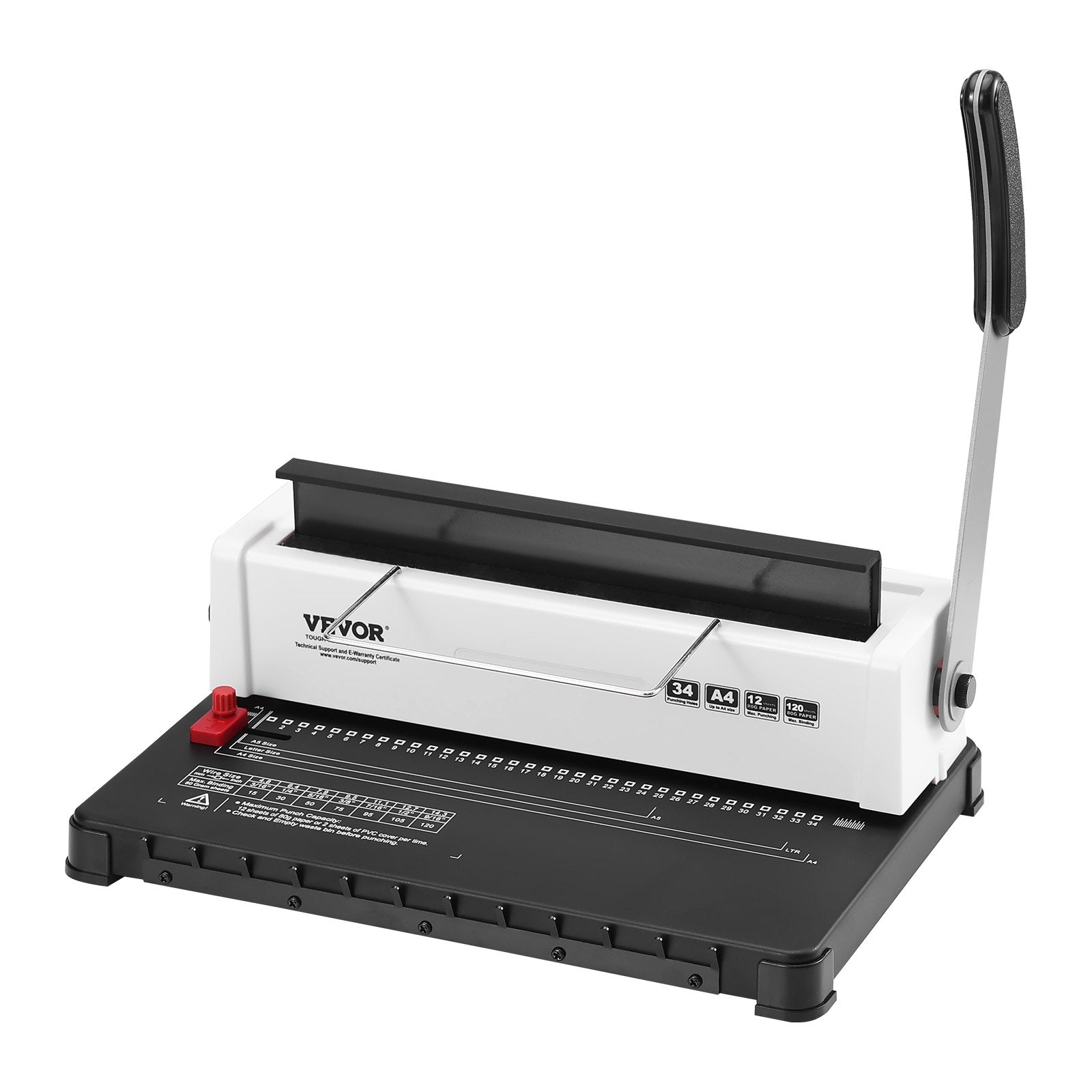 Manual Coil Spiral Binding Machine 34-Holes 120 Sheets