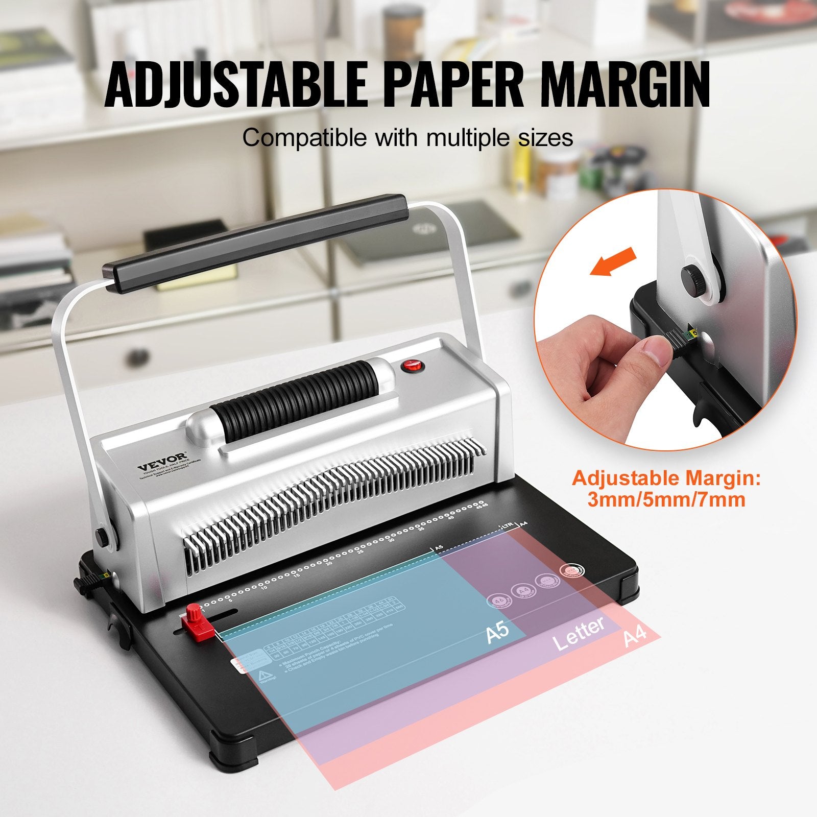 Electric Coil Spiral Binding Machine 46-Holes 500 Sheets