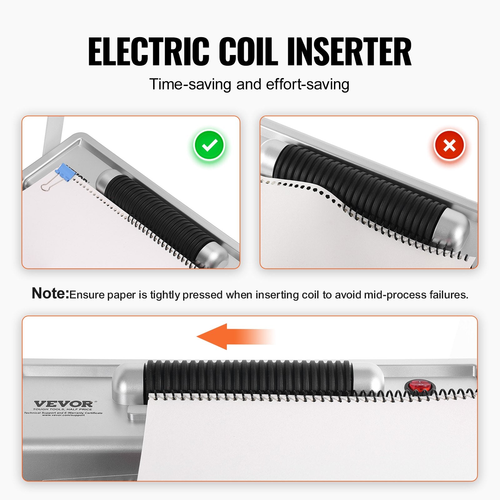 Electric Coil Spiral Binding Machine 46-Holes 500 Sheets