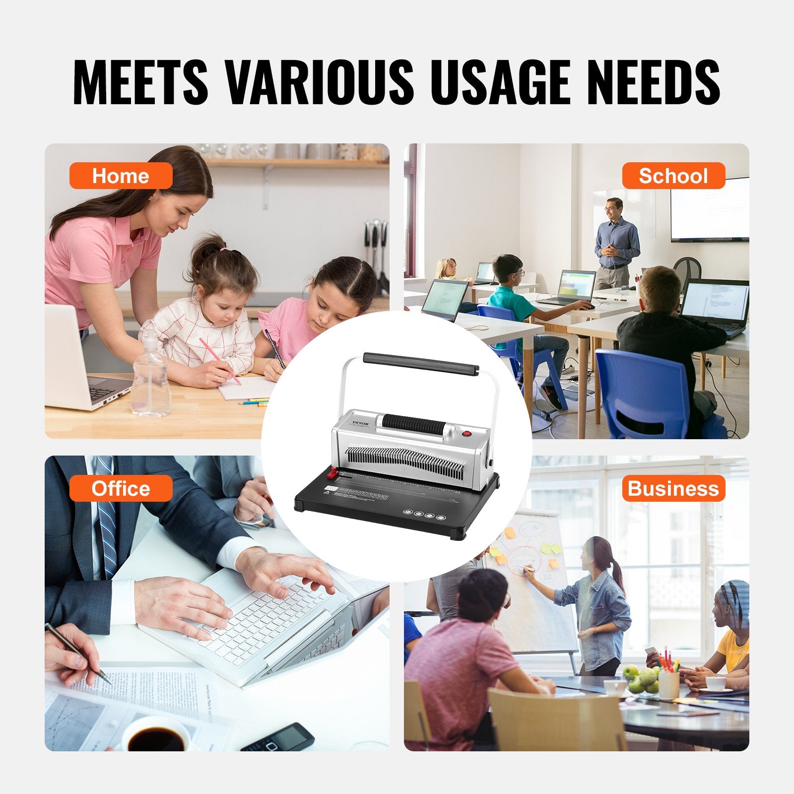 Electric Coil Spiral Binding Machine 46-Holes 500 Sheets