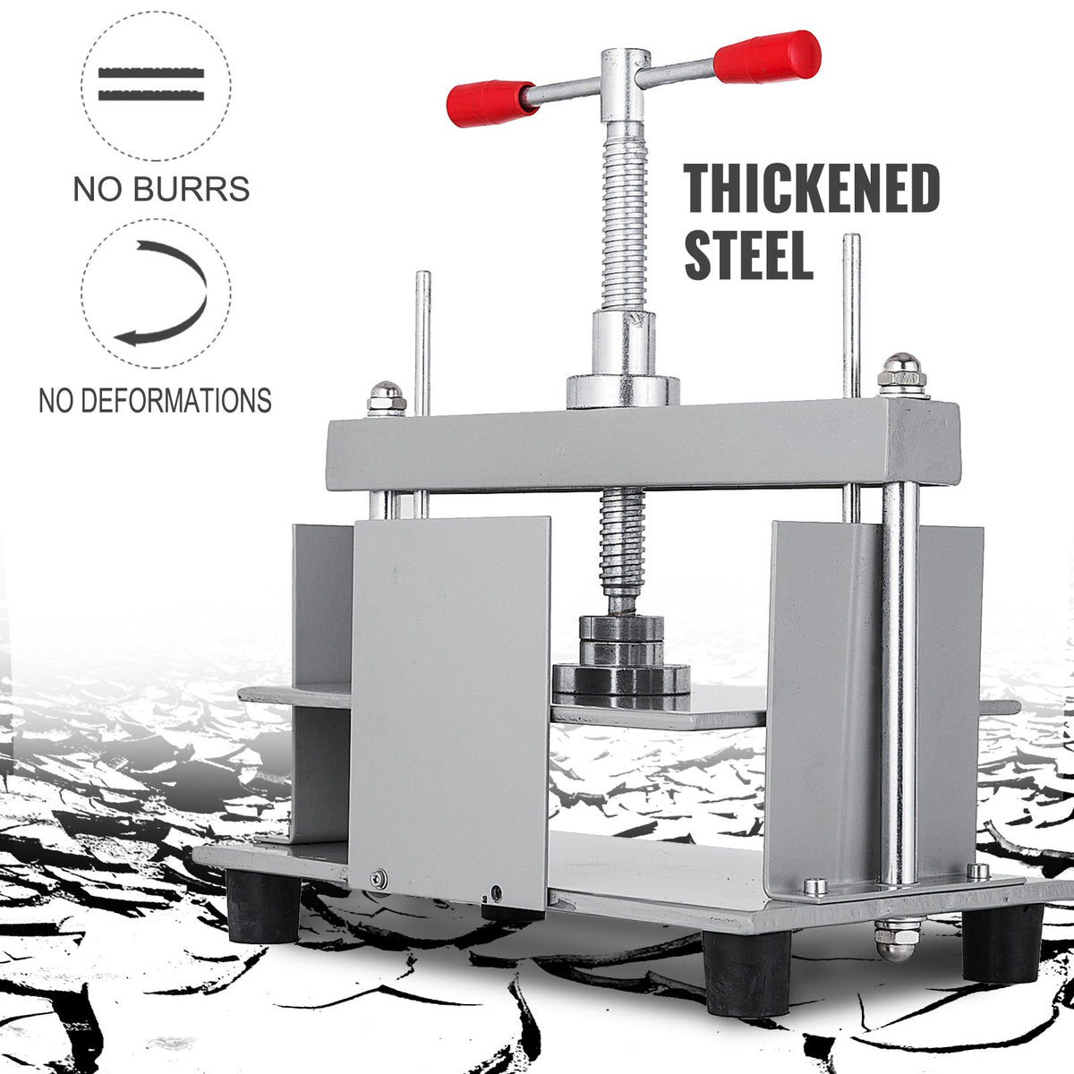 Manual Paper Press Machine 12x8.6 Inch, Steel Frame Flatting Press for A4 Papers