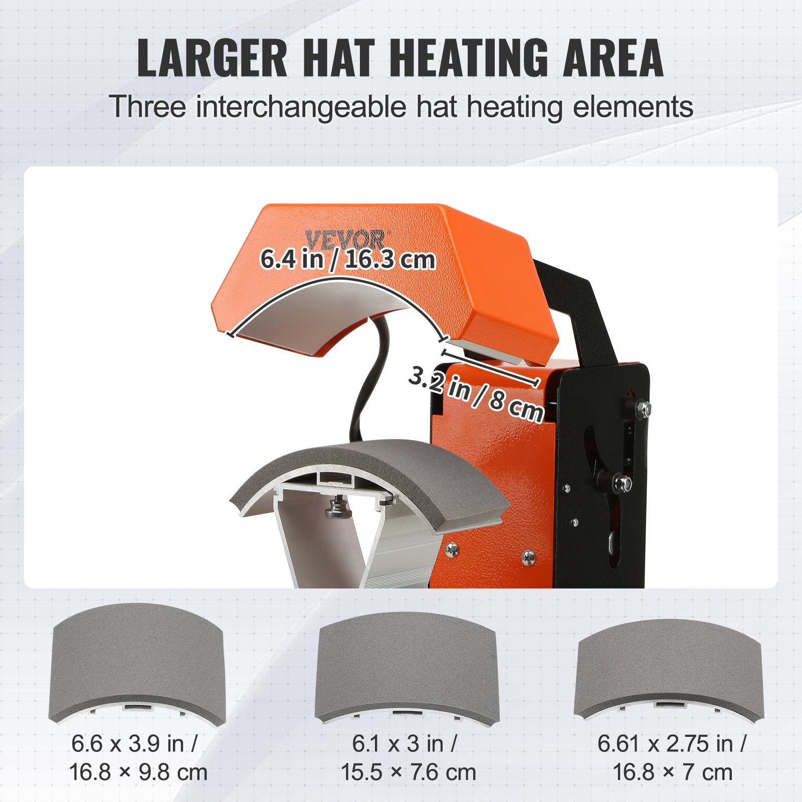 Hat Auto Heat Press Cap 3 Heating Pads Sublimation Transfer Heat Press