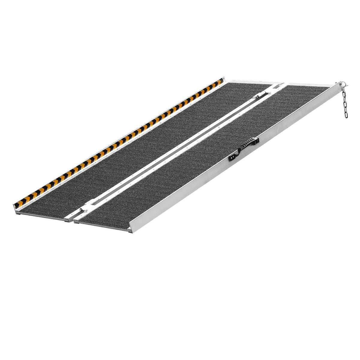 Portable Wheelchair Ramp 122cm Aluminum Folding Non-Slip 363kg Capacity