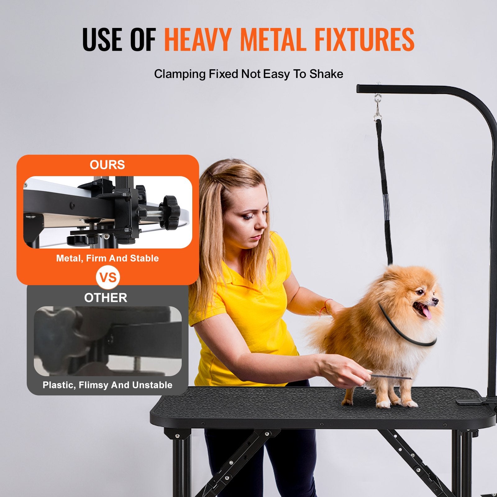 Pet Grooming Table Arm ClampFoldable Stand 808x460mm for MediumSmall Dogs 99.8kg