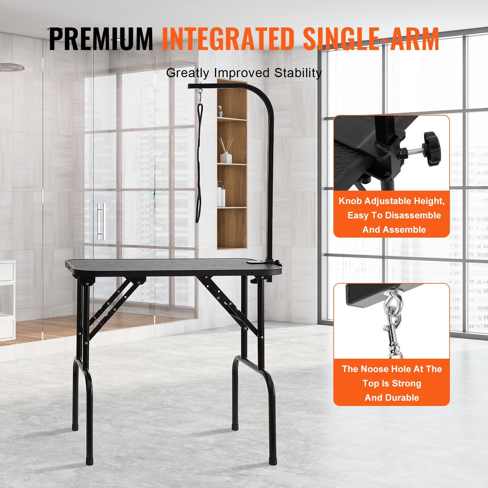 Pet Grooming Table Arm ClampFoldable Stand 808x460mm for MediumSmall Dogs 99.8kg