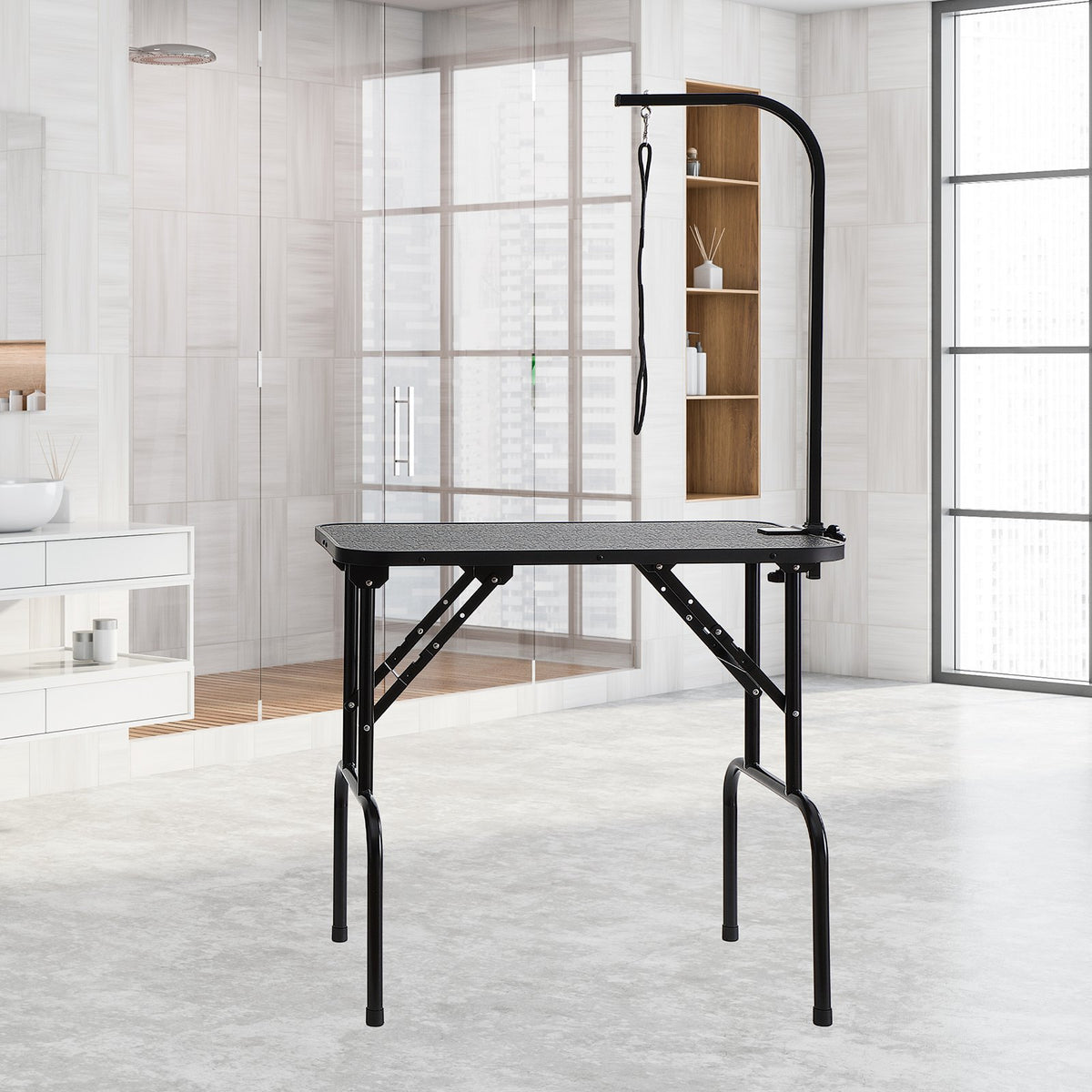 Pet Grooming Table Arm ClampFoldable Stand 808x460mm for MediumSmall Dogs 99.8kg
