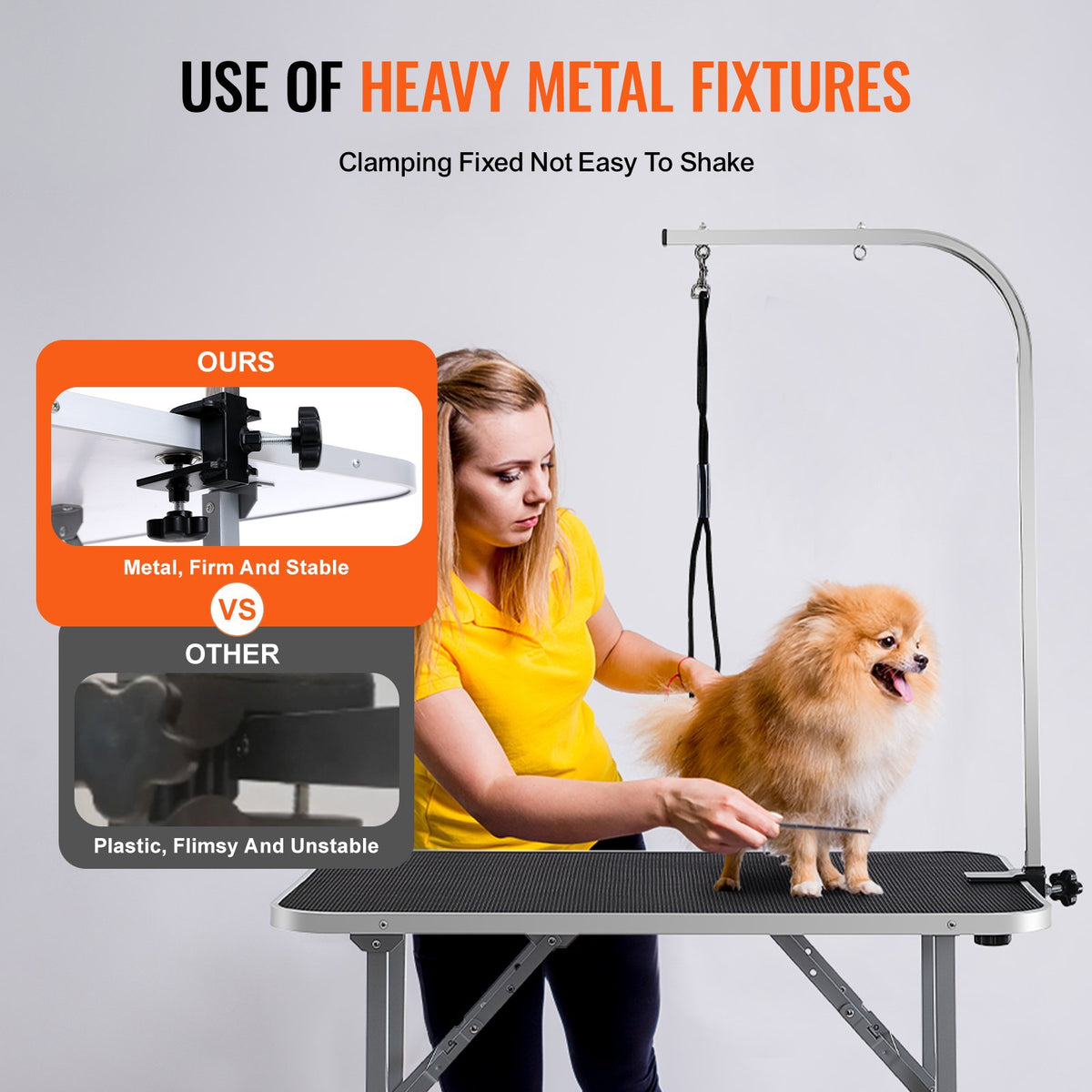 Pet Grooming Table Armwith Clamp915x610mm FoldableStand Medium SmallDogs 149.7kg