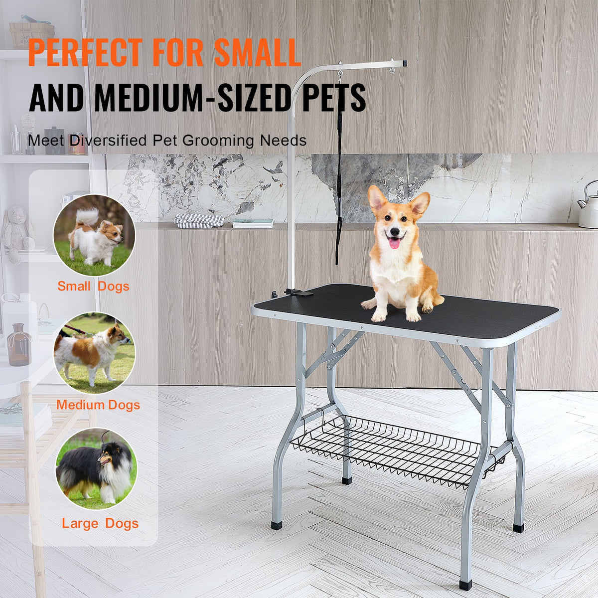 Pet Grooming Table Armwith Clamp915x610mm FoldableStand Medium SmallDogs 149.7kg