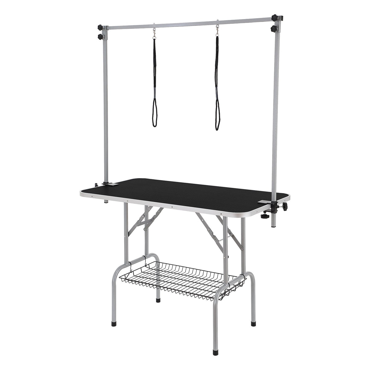 Pet Grooming Table 117cm Foldable Dog Station with 2 Arms Clamp
