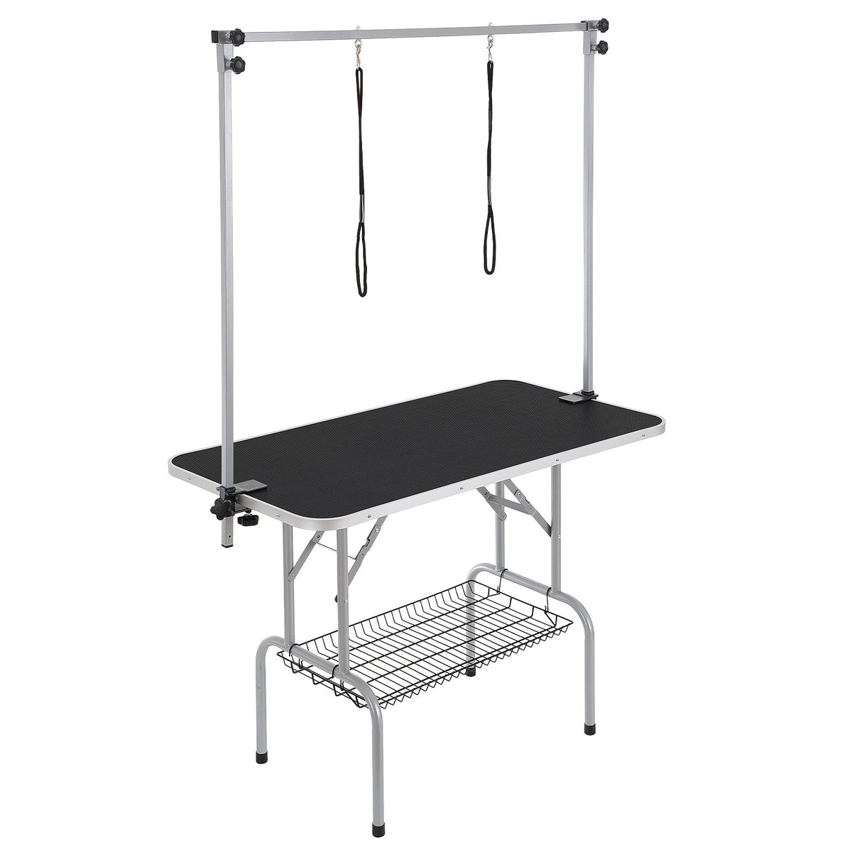 Pet Grooming Table 117cm Foldable Dog Station with 2 Arms Clamp