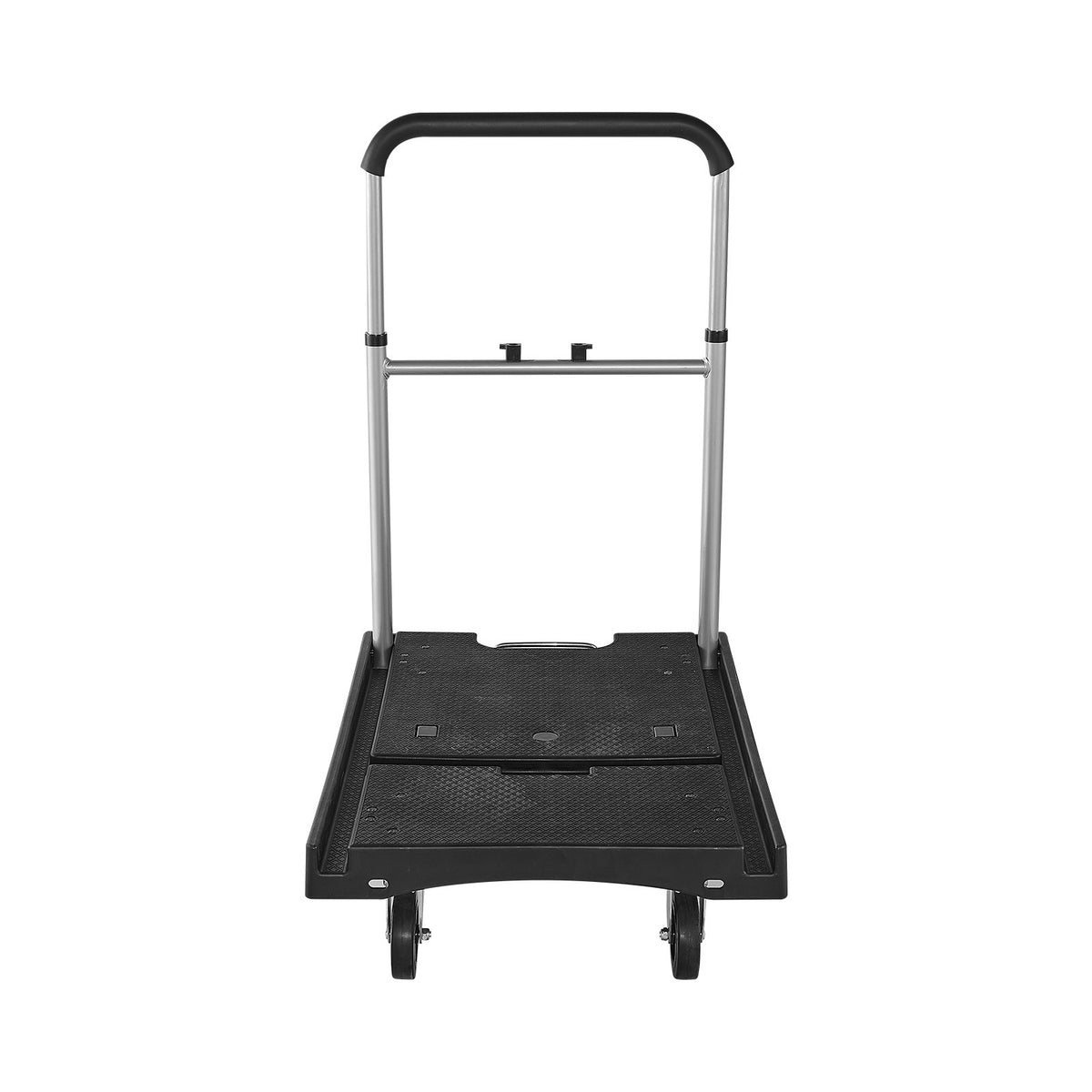 Foldable Push Cart Dolly 149.69kg Swivel Wheels Adjustable Handle 680x495mm