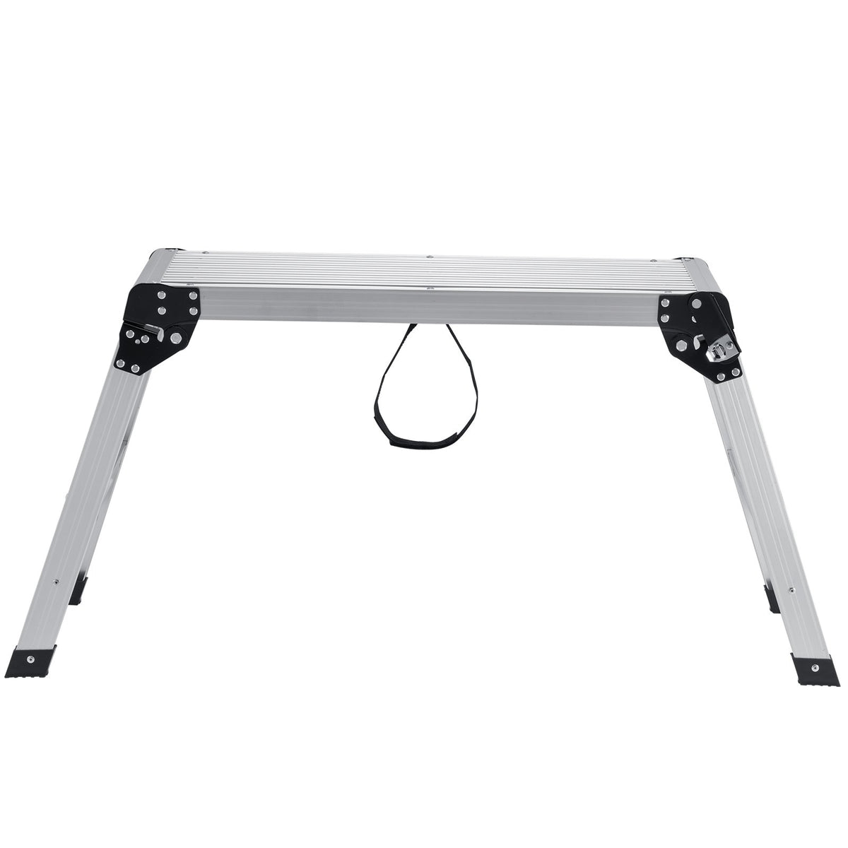 Folding Work Platform Aluminum Stool 330lb Capacity Heavy Duty Non-Slip Bench