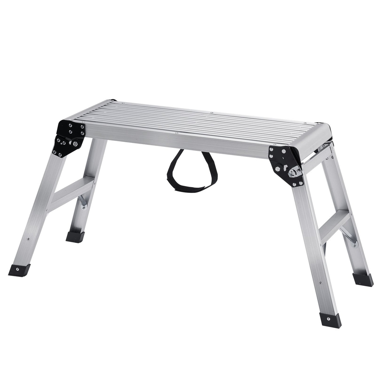 Folding Work Platform Aluminum Stool 330lb Capacity Heavy Duty Non-Slip Bench