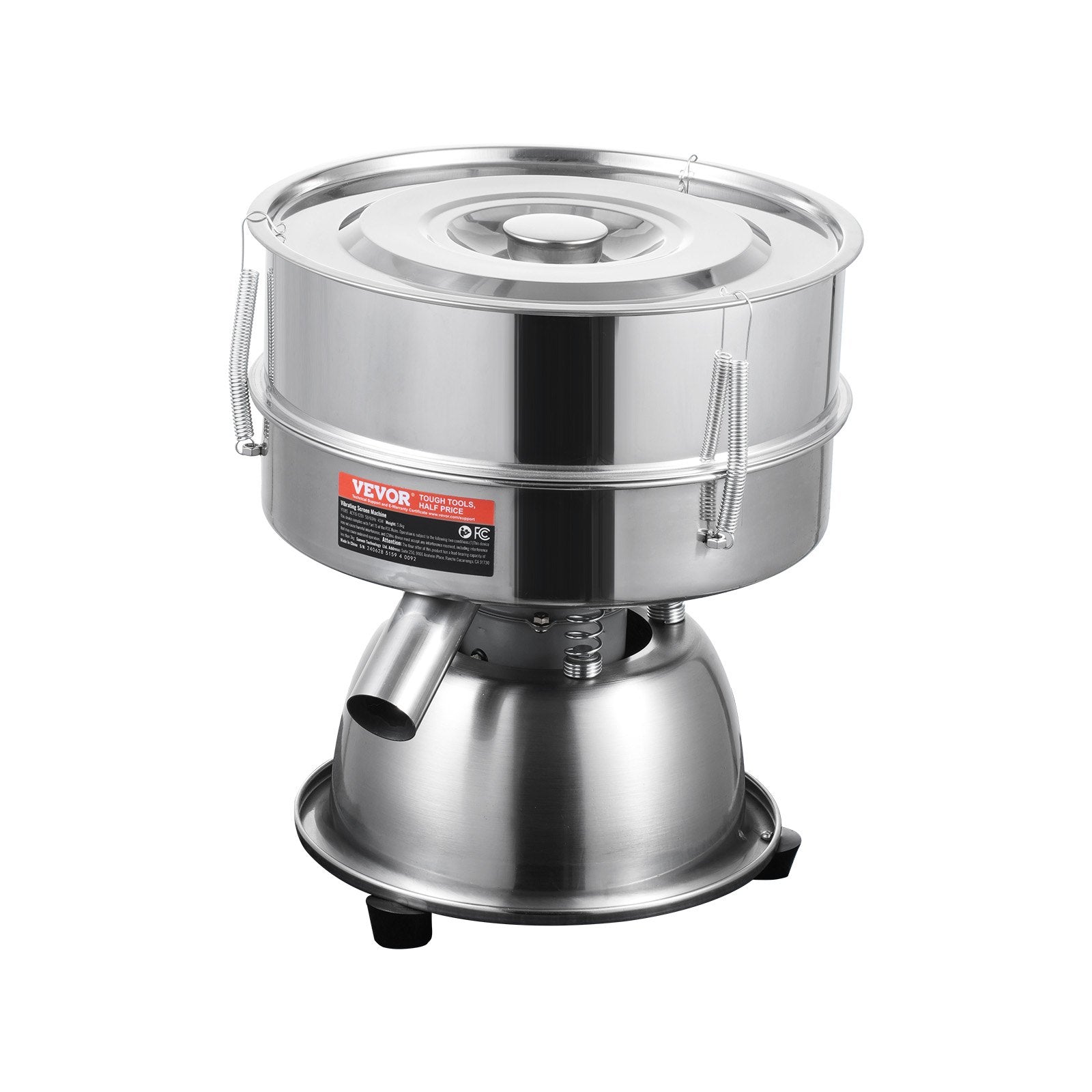 Automatic Electric Vibrating Sieve Stainless Steel 45W Sifter Shaker 40-60 Mesh