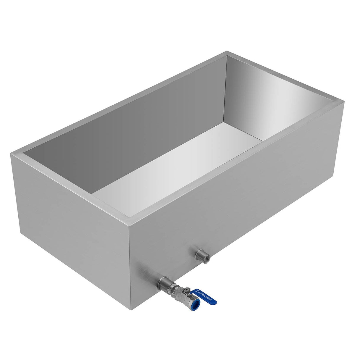 Maple Syrup Evaporator Pan 76x41x24cm, Stainless Steel Boiling Pan with Valve