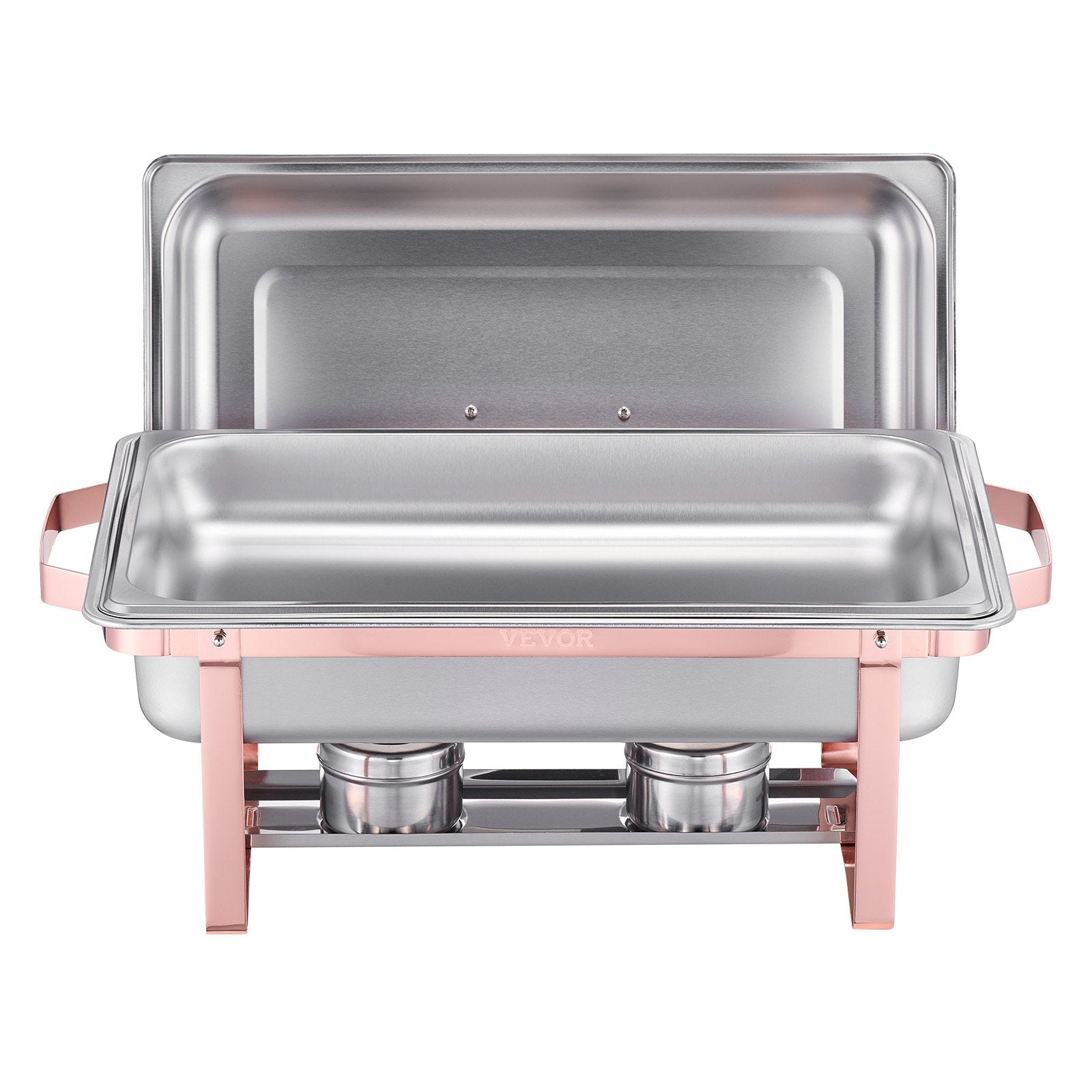 8Qt Chafing Dish Buffet Set 2Pack Stainless Steel Chafer Server 2 Pans Rose Gold
