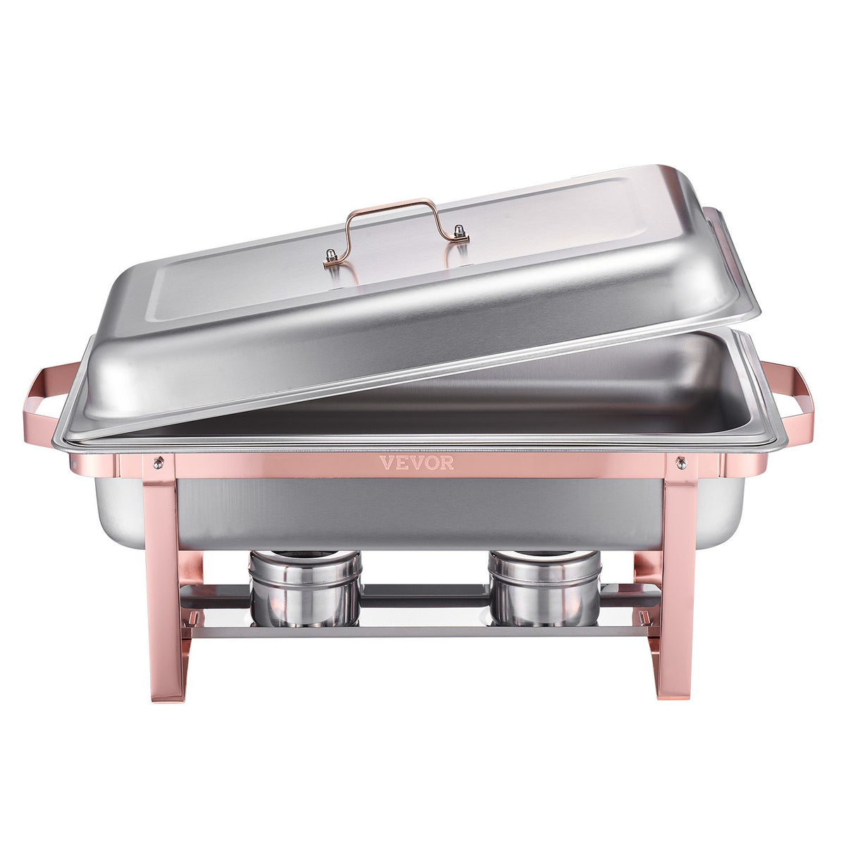 8Qt Chafing Dish Buffet Set 2Pack Stainless Steel Chafer Server 2 Pans Rose Gold