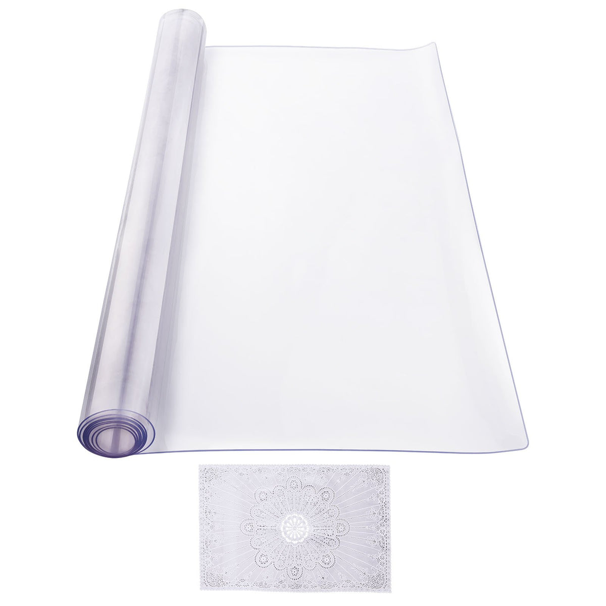 Plastic Table Cover 40x60in Clear PVC Desk Mat Waterproof Easy Clean Tablecloth