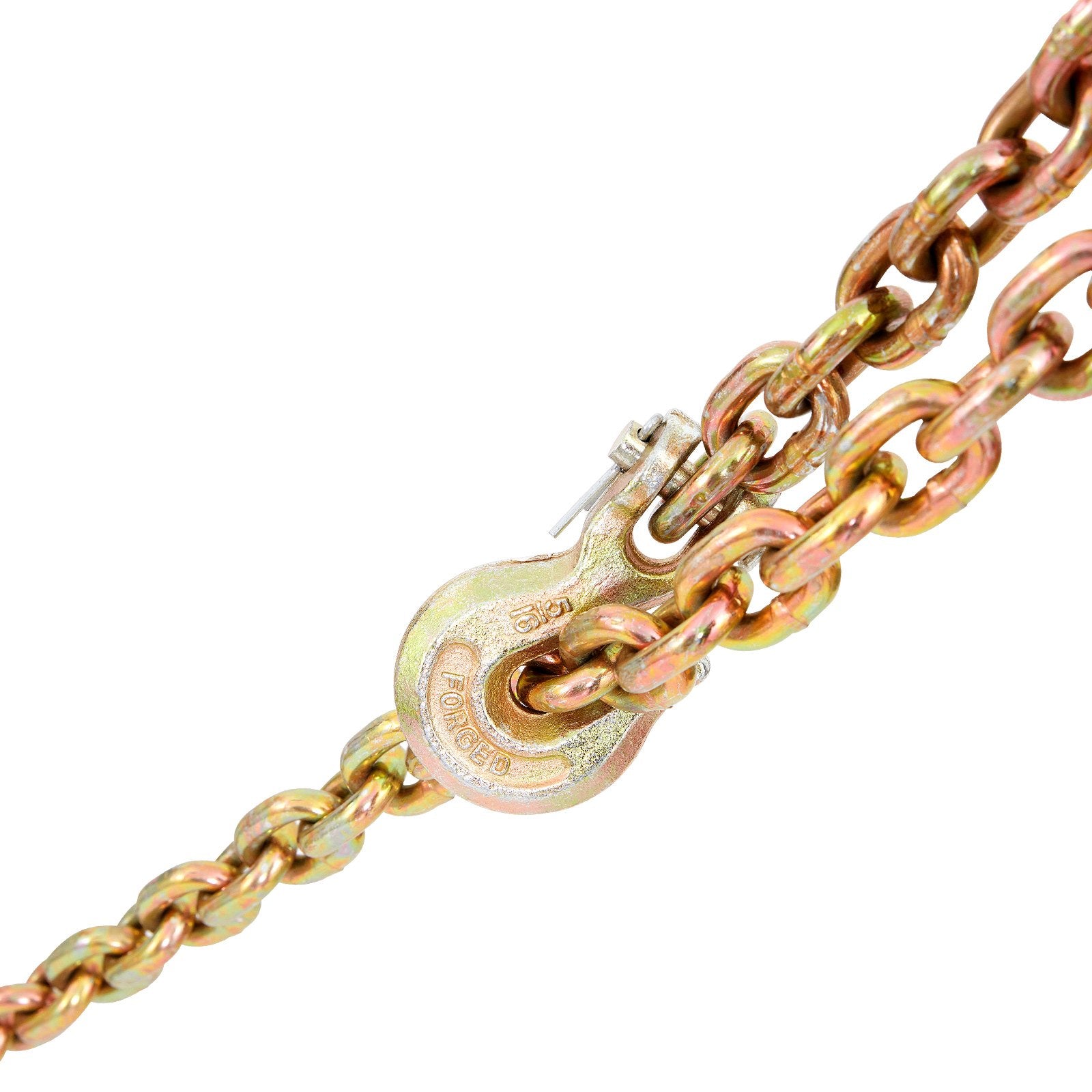 G80 Transport Binder Chain 5/16'' x 20ft with Grab Hooks