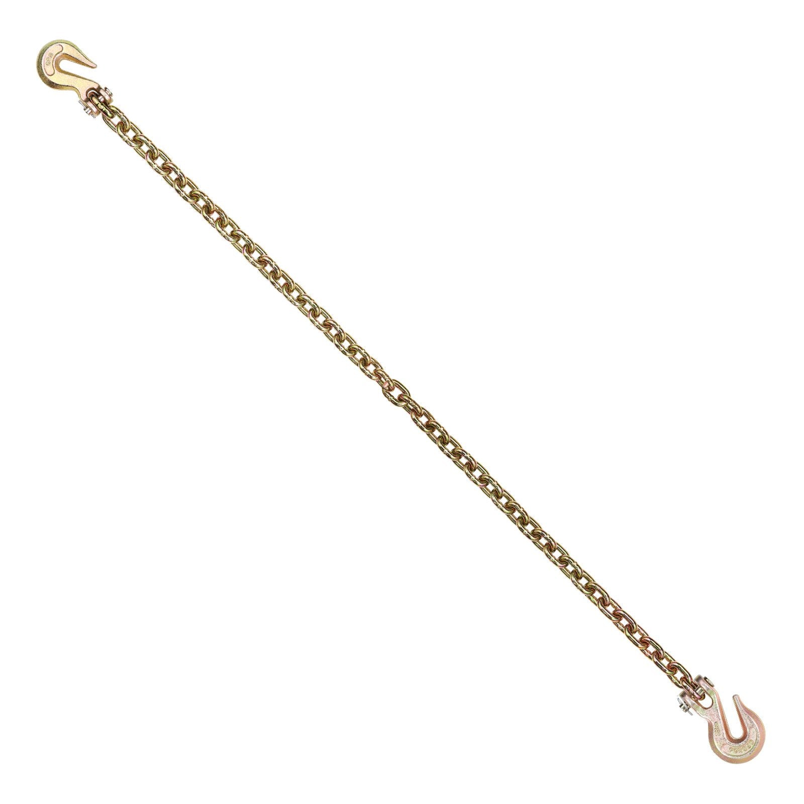 G80 Binder Chain 8mmx316cm 2Pack 2.22T Clevis Grab Hooks Heavy Duty Tow Chain