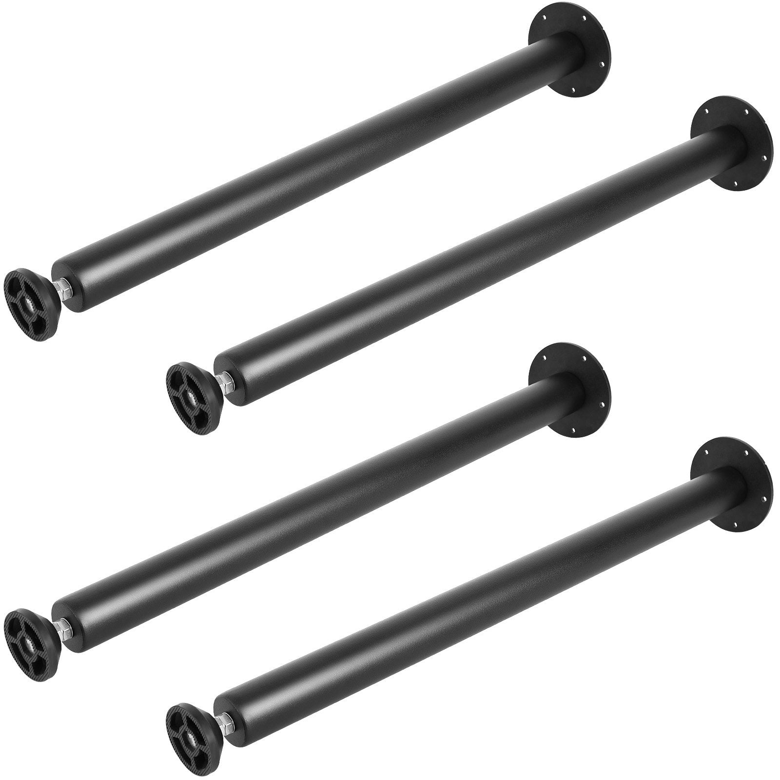 711.2mm Adjustable Steel Desk Legs Set of 4 Heavy Duty 544.3kg Capacity Black