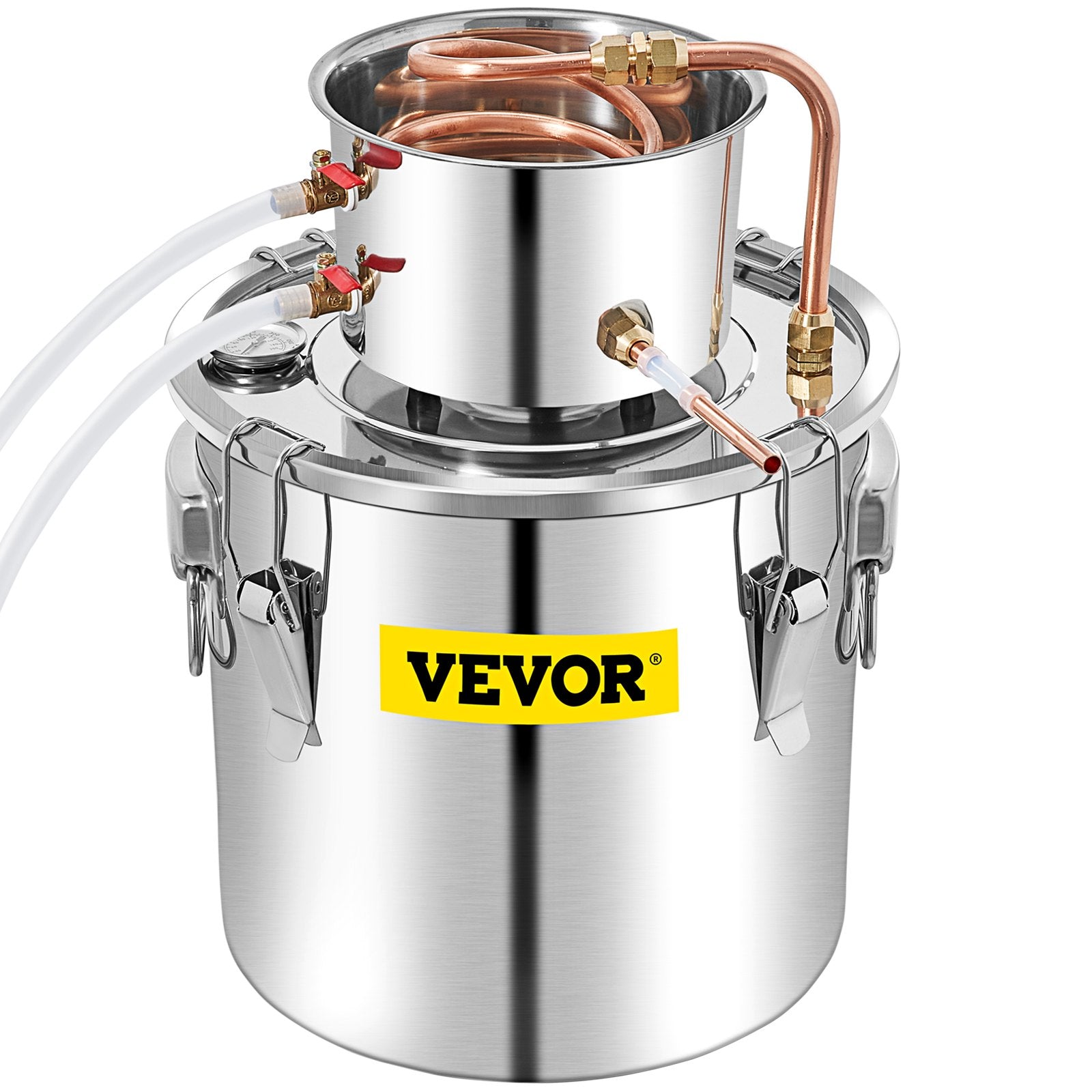 Alcohol Still 50L Copper Tube Distiller with Circulating Pump and Thermometer