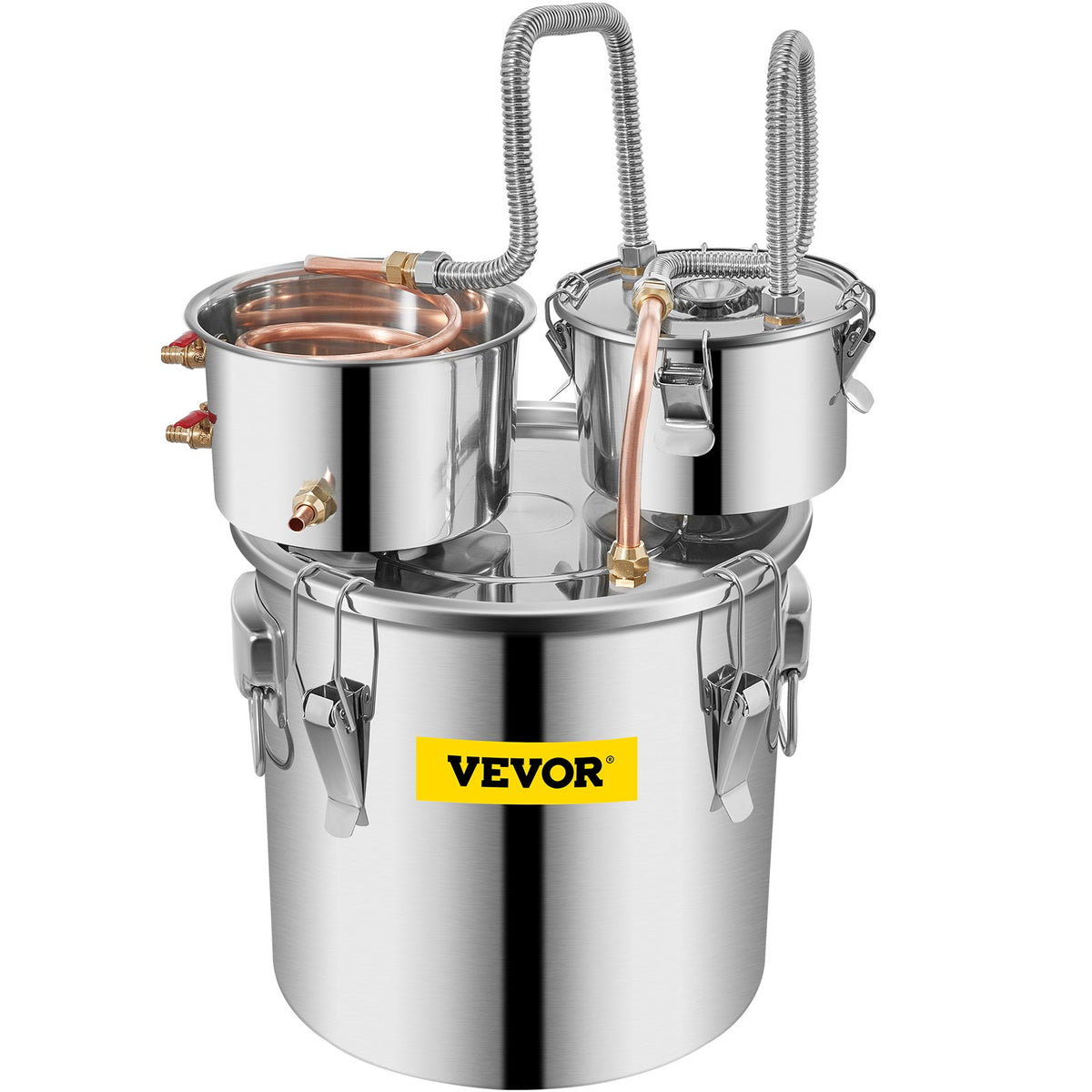 30L 8Gal Alcohol Distiller Copper Still Water Spirit Boiler for Home Brewing