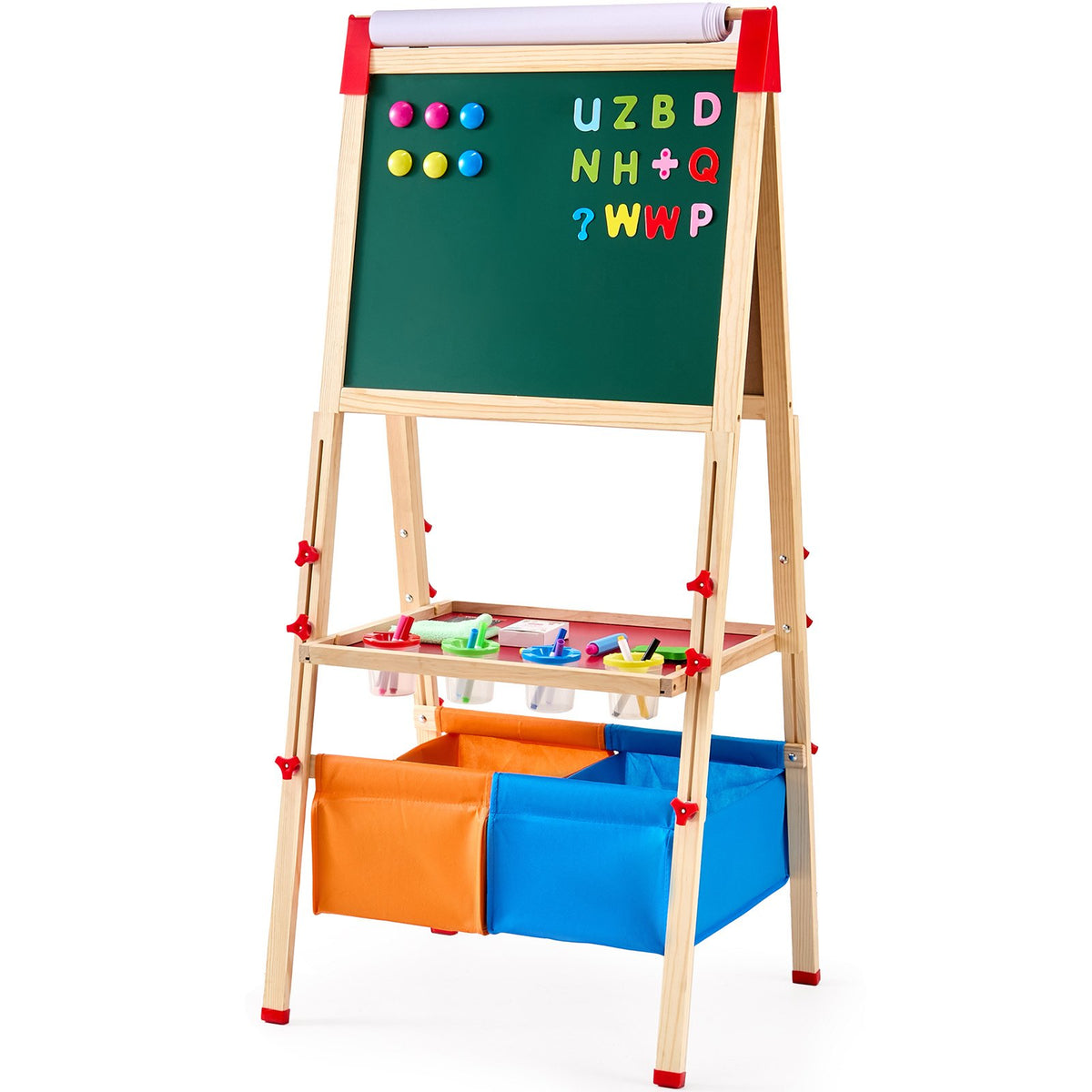 Art Easel for Kid 3in1 Wooden Double-Sided Adjustable Drawing Board with Storage