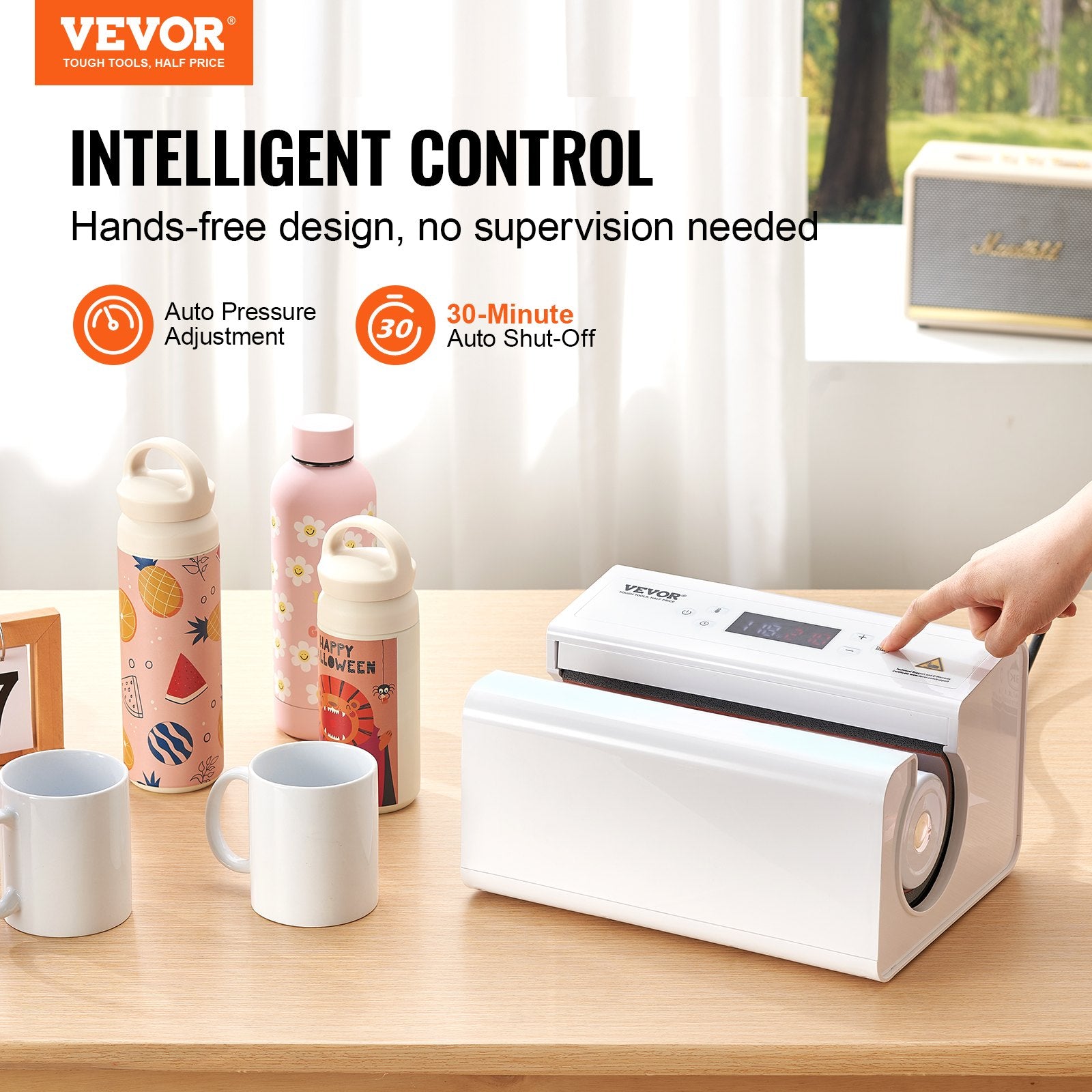 Auto Tumbler Heat Press Machine 11-30oz Mug Press White Cups Mugs