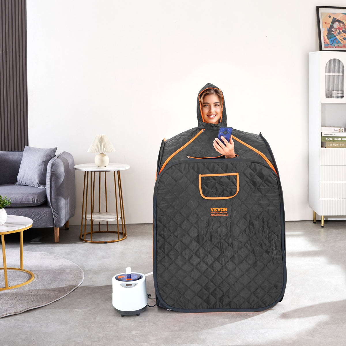 Portable Personal Steam Sauna Tent 1000W Home Spa with Remote