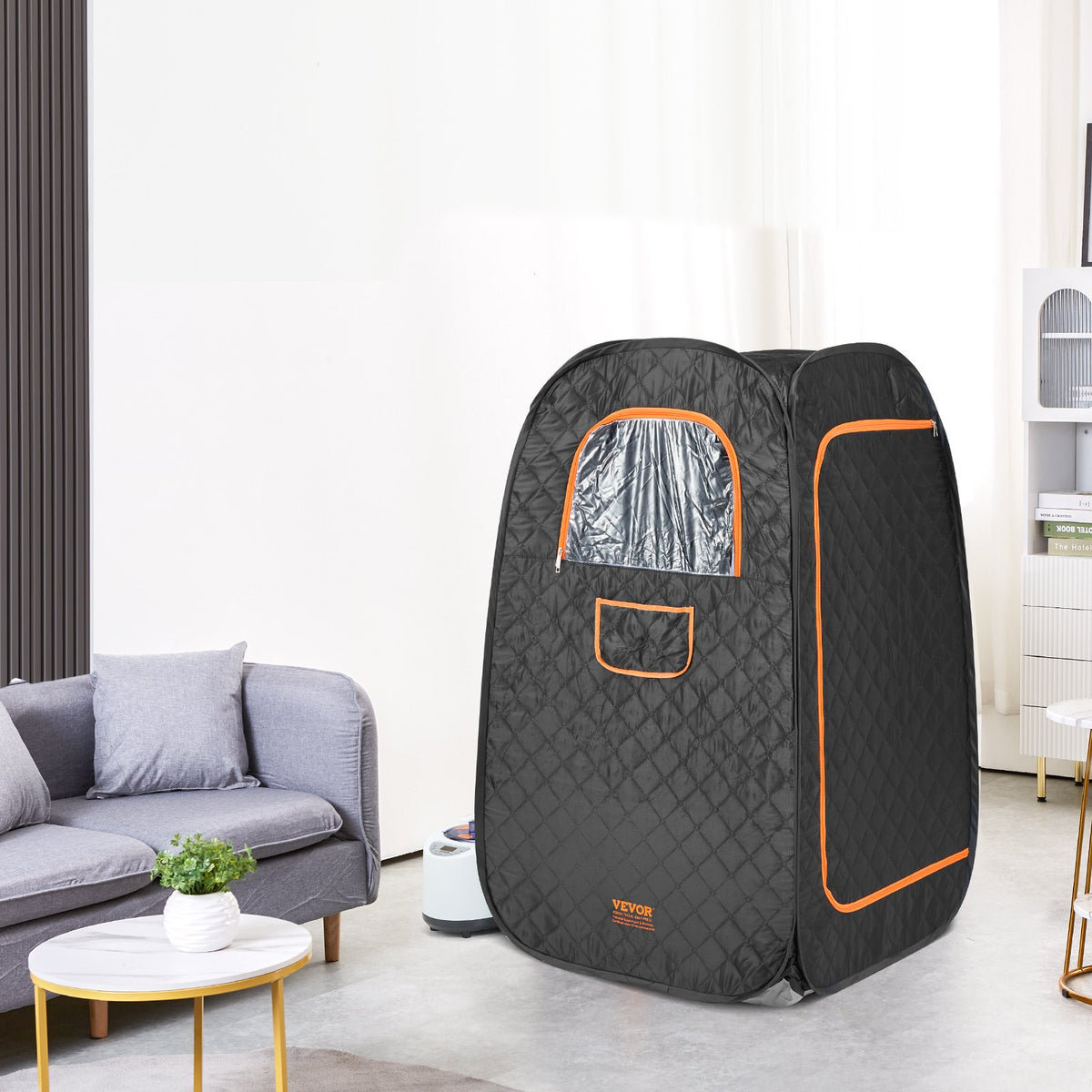 Compact Portable Steam Sauna Tent 1000W w/Chair Storage Bag Remote Control Home
