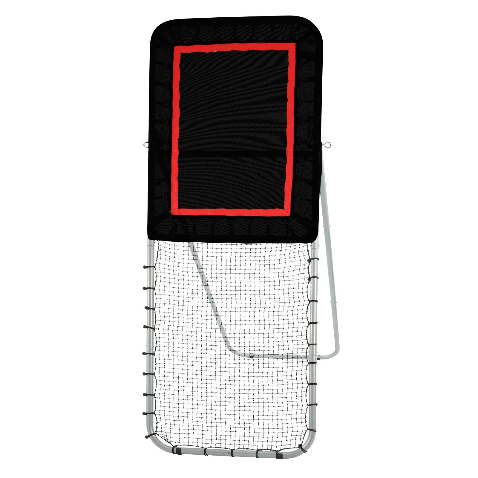 Folding Sports Rebounder 3x8 ft Adjustable Pitchback Net for Backyard Training