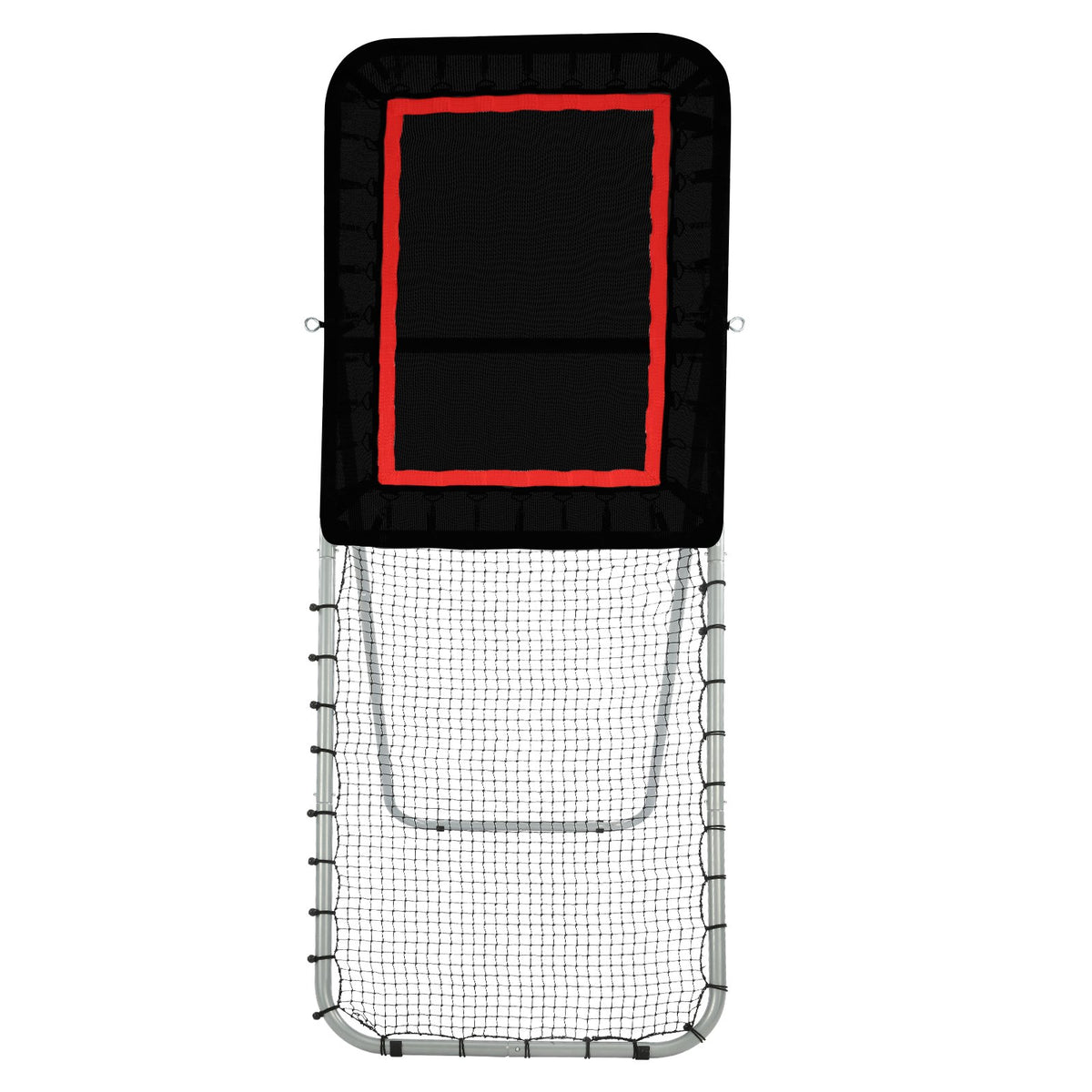 Folding Sports Rebounder 3x8 ft Adjustable Pitchback Net for Backyard Training