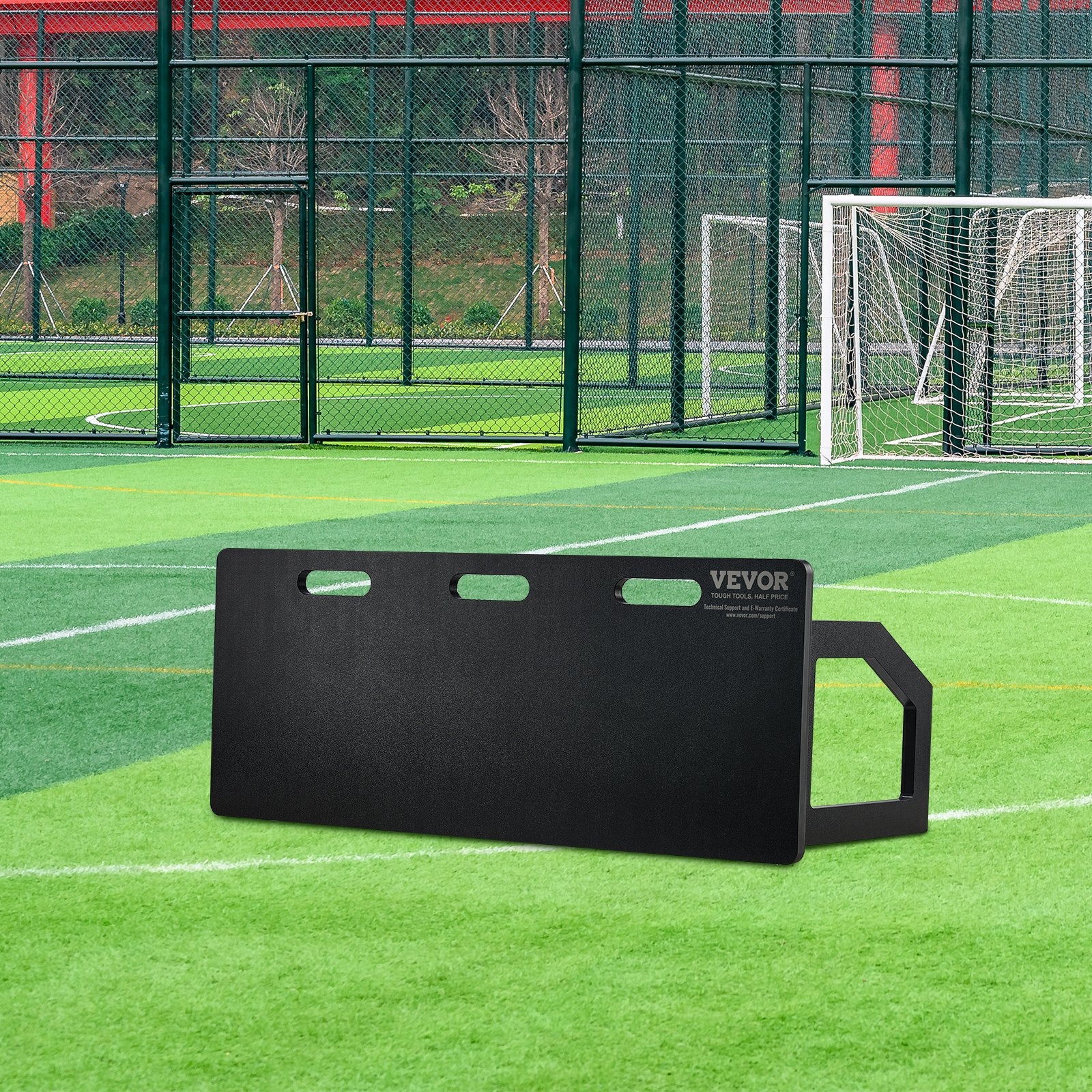Soccer Rebounder Board 100x40cm Foldable HDPE 2-Angle Kickback for Training
