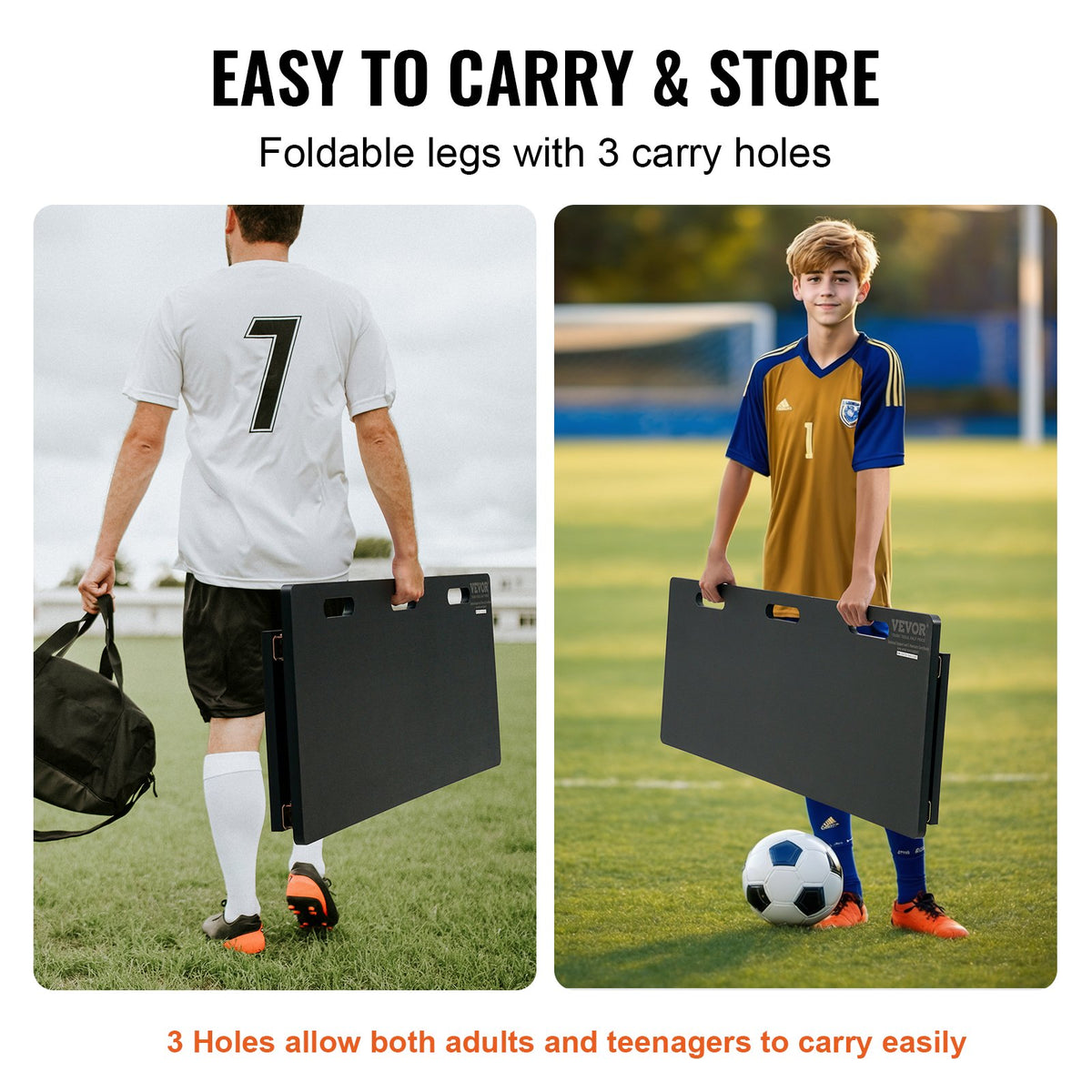 Soccer Rebounder Board 115x45 cm Foldable Portable Wall with 2 Angles