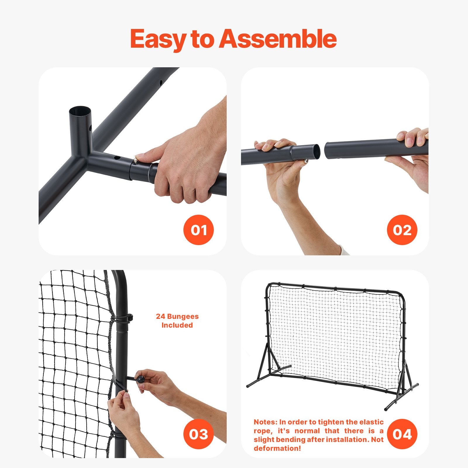 Soccer Rebound Trainer 6x4FT Iron Wall Net Double-Sided Rebounder Solo Training