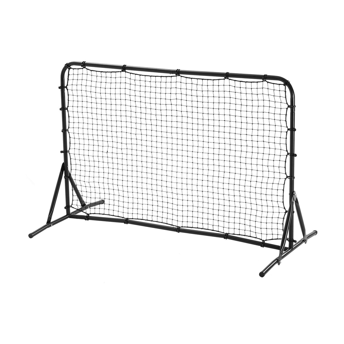 Soccer Rebound Trainer 6x4FT Iron Wall Net Double-Sided Rebounder Solo Training