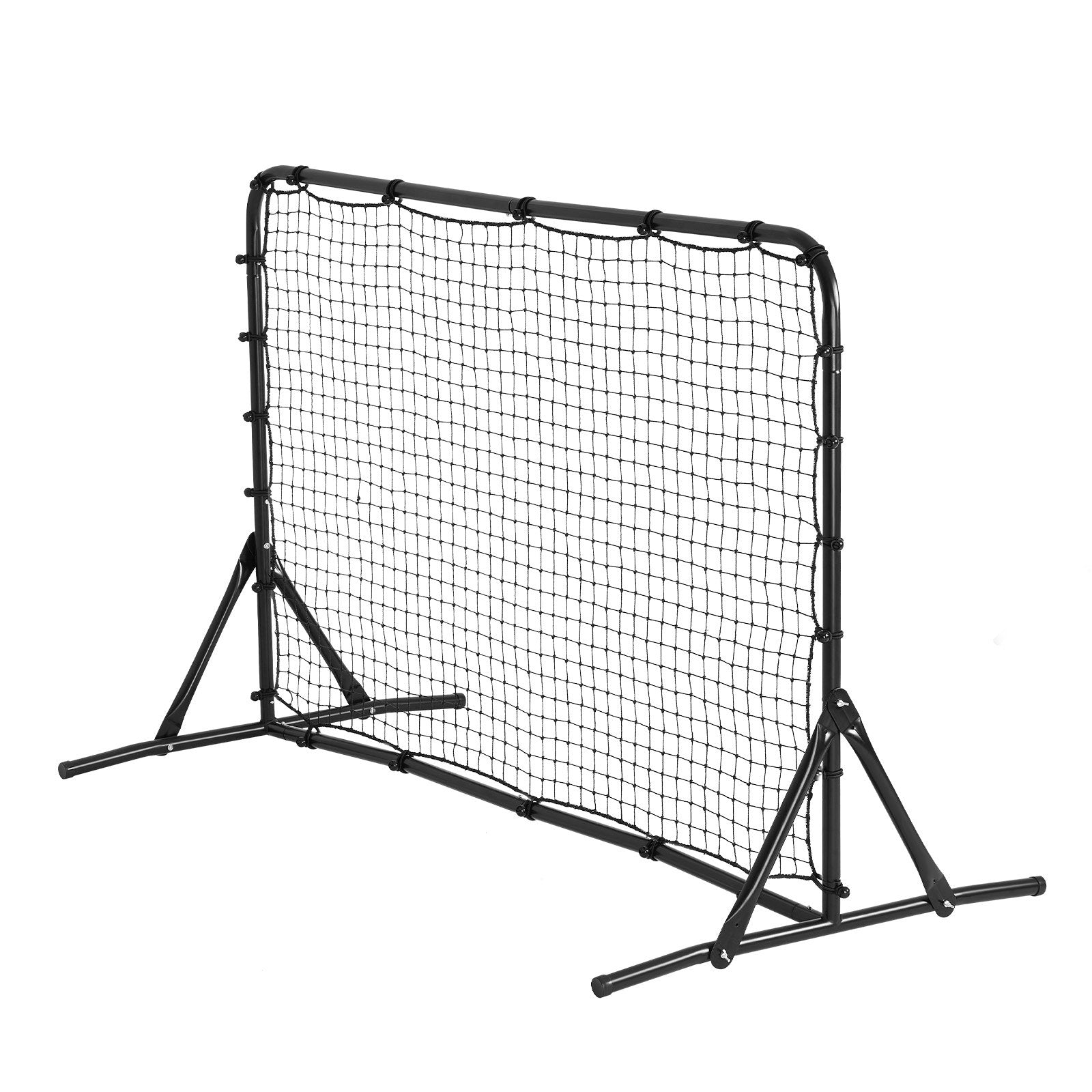 Soccer Rebound Trainer 6x4FT Iron Wall Net Double-Sided Rebounder Solo Training