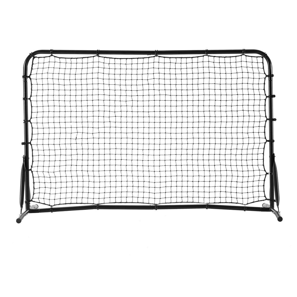 Soccer Rebound Trainer 6x4FT Iron Wall Net Double-Sided Rebounder Solo Training