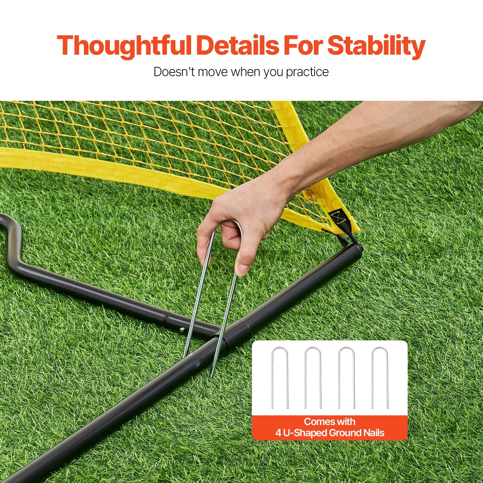 Soccer Rebounder 7x7FT Trainer Iron & Polyester with Portable Bag for Solo Team