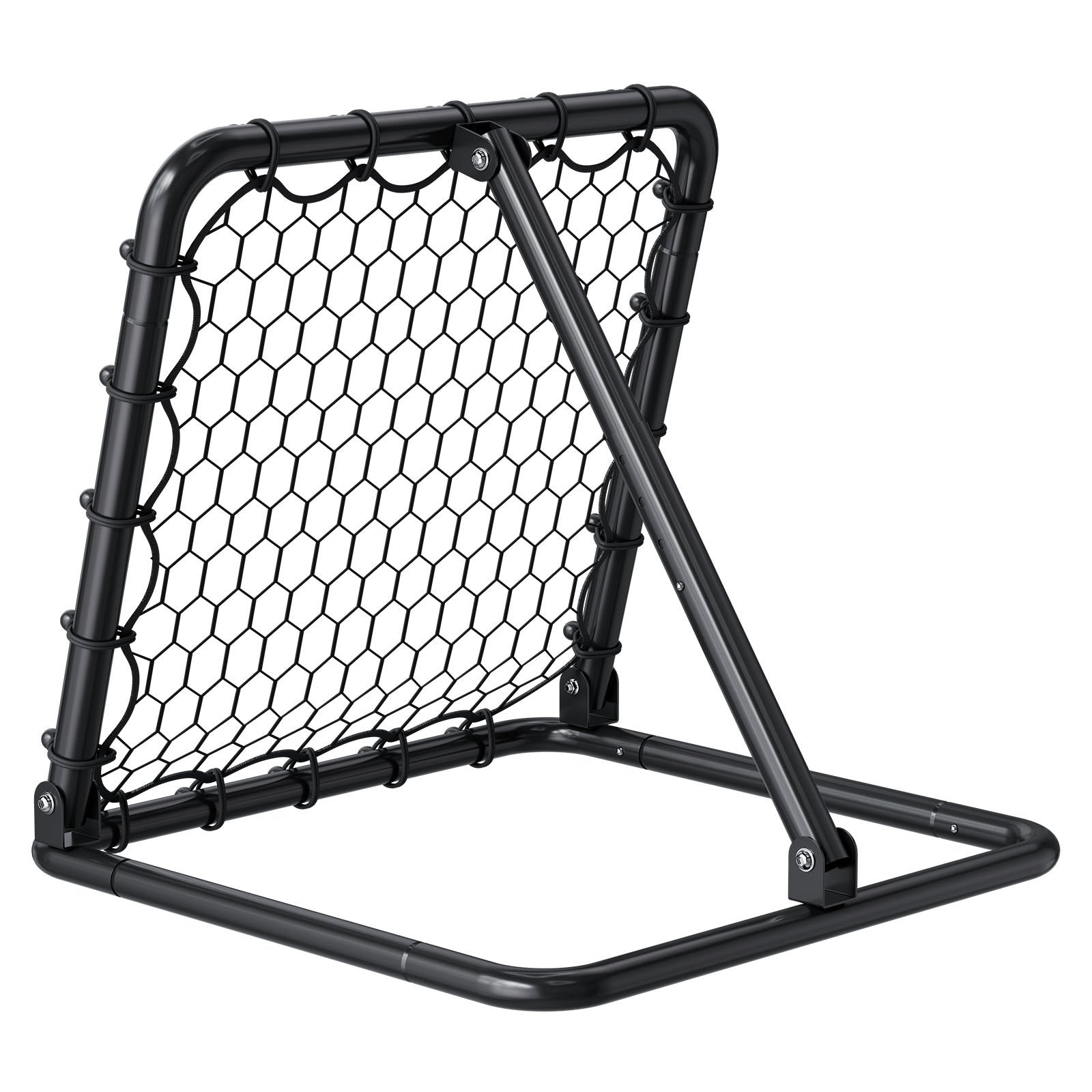 Soccer Rebounder Net 34x34in Portable Football Training Adjustable Angles